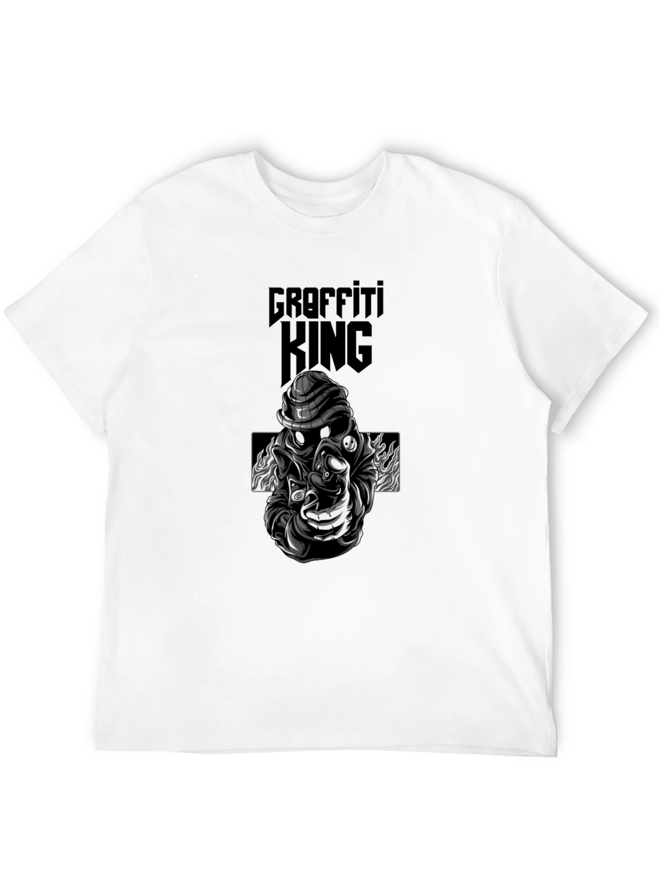 Graffiti King Graphic Black T-Shirt