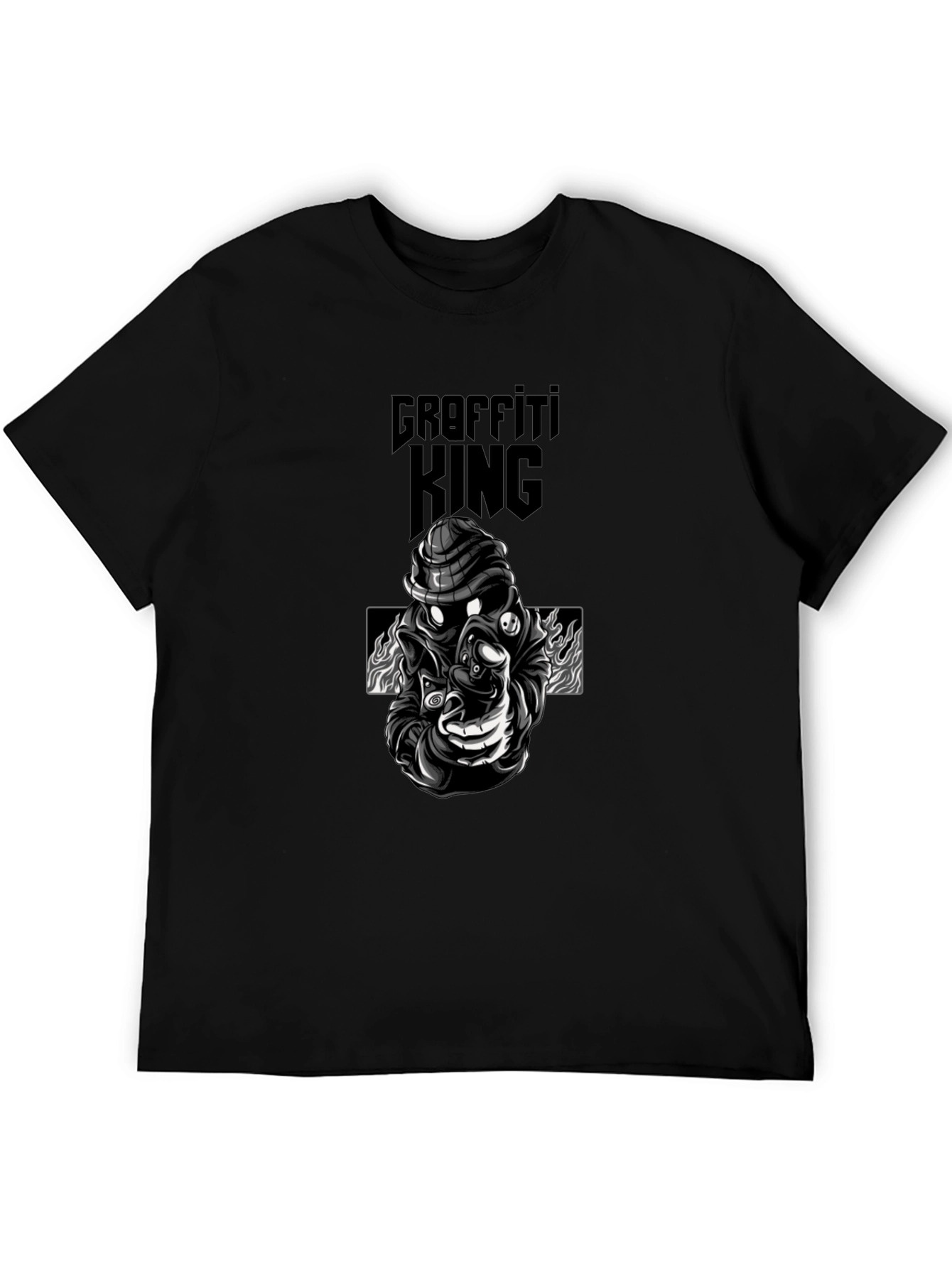 Graffiti King Graphic Black T-Shirt
