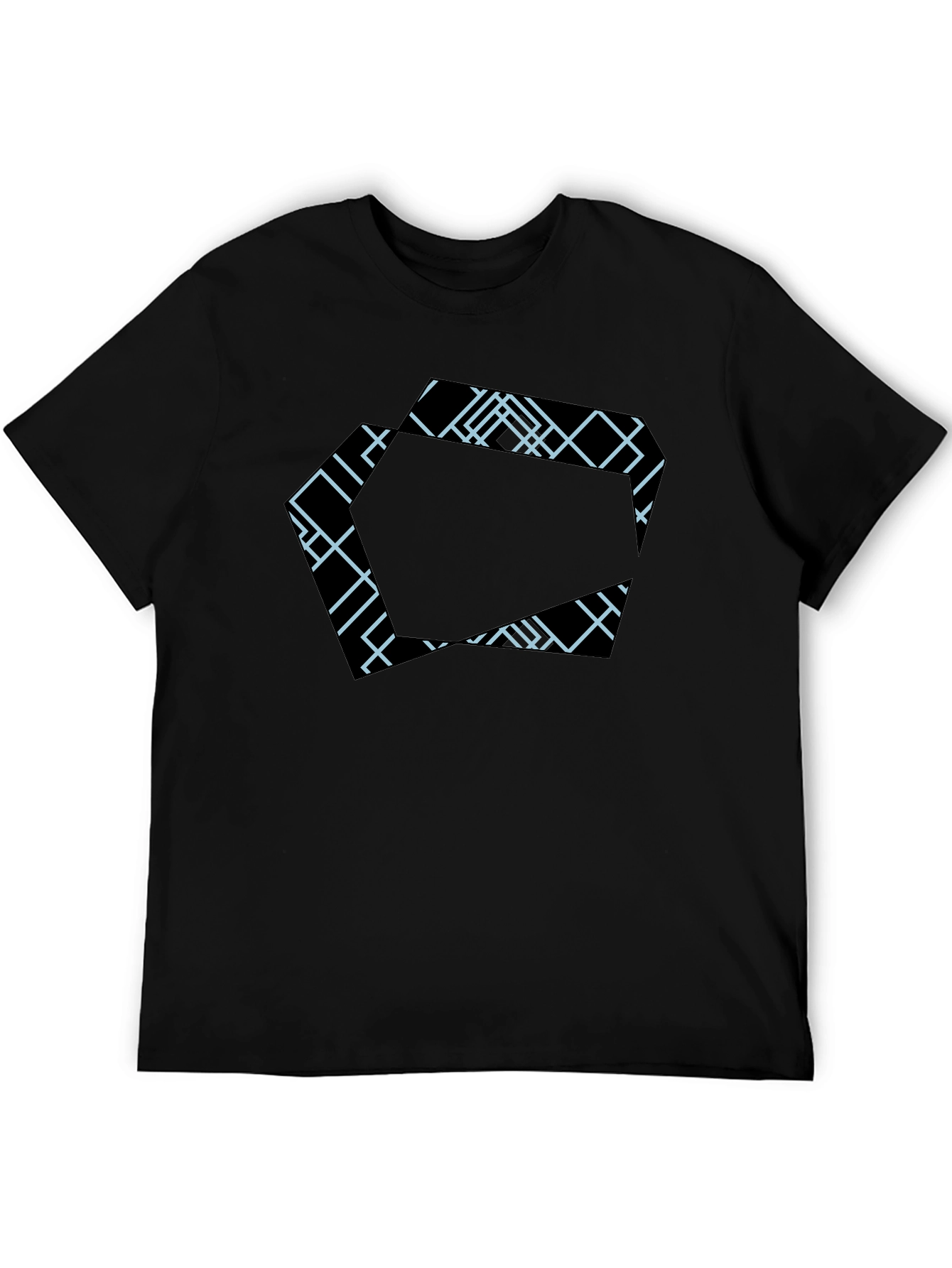 Geometric Pattern Black T-Shirt