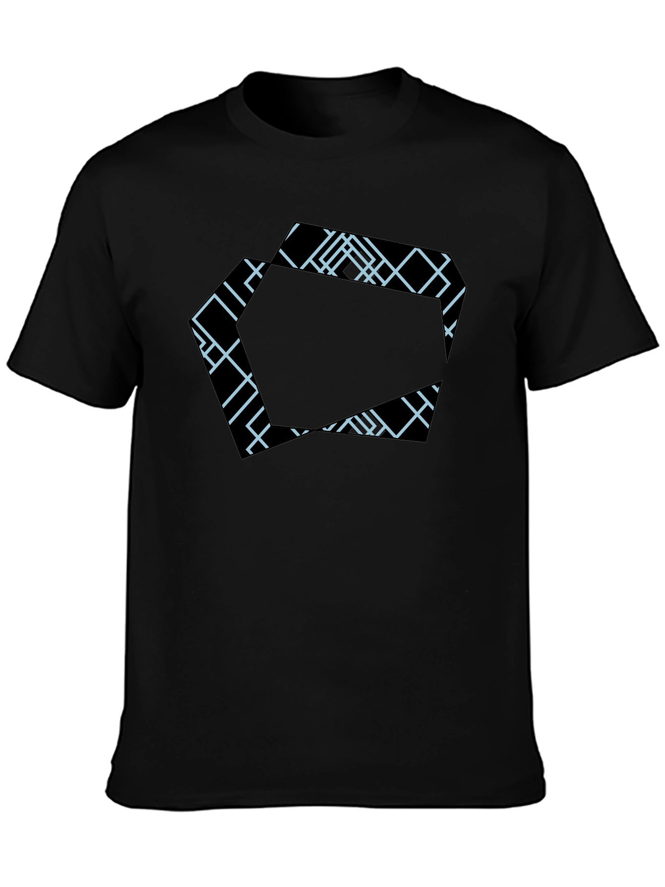 Geometric Pattern Black T-Shirt