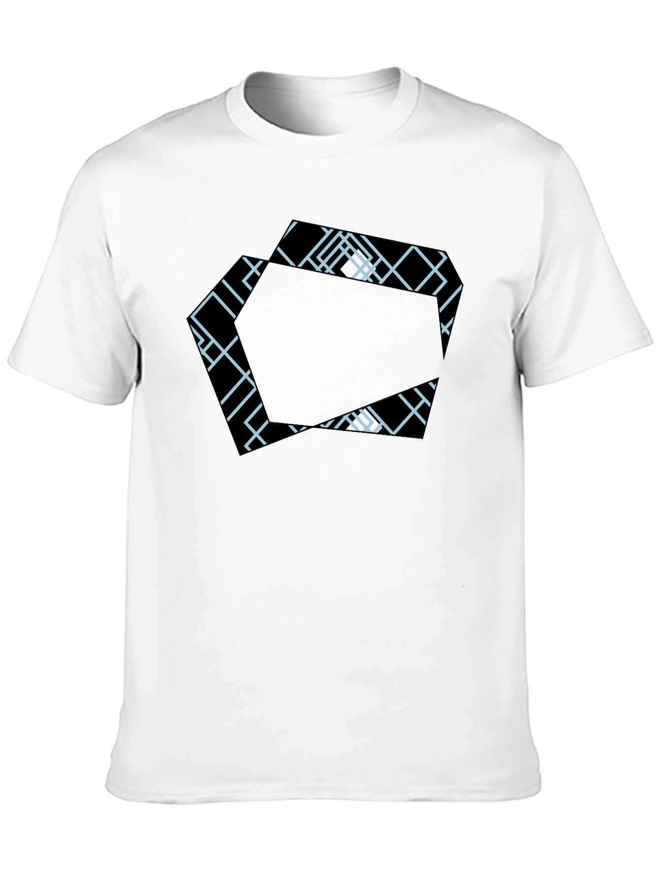 Geometric Pattern Black T-Shirt