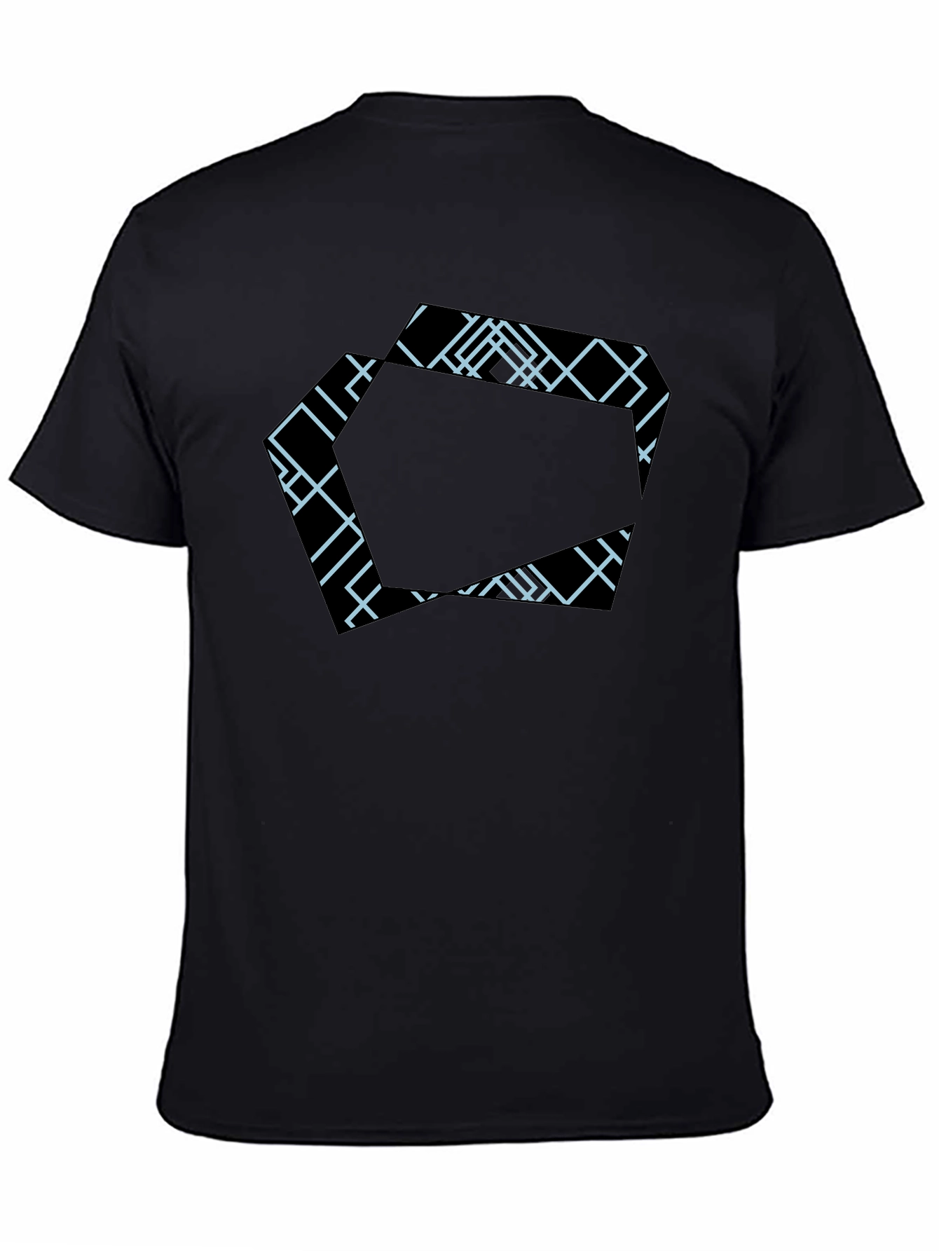 Geometric Pattern Black T-Shirt