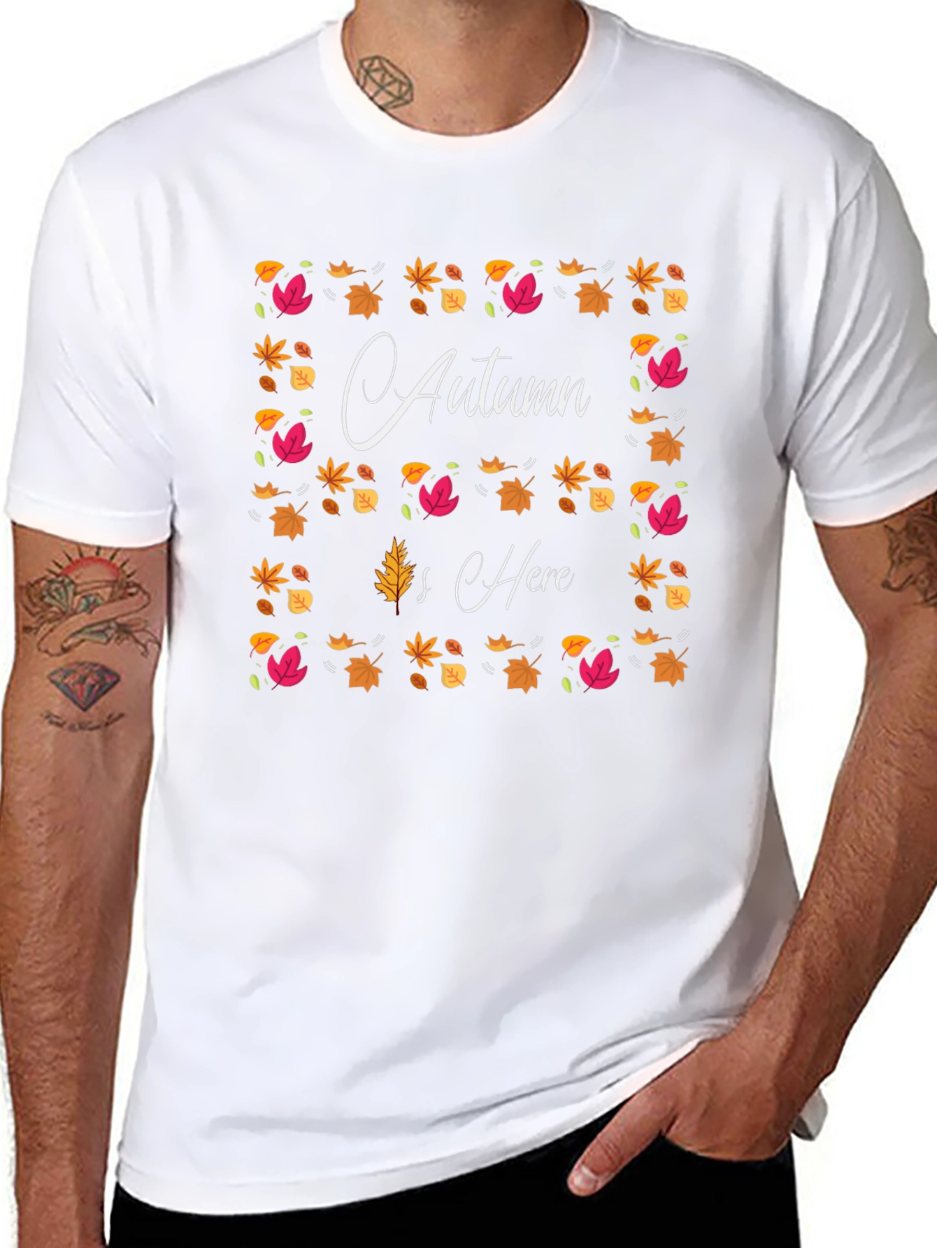 Autumn is Here T-Shirt Fall Leaf Design