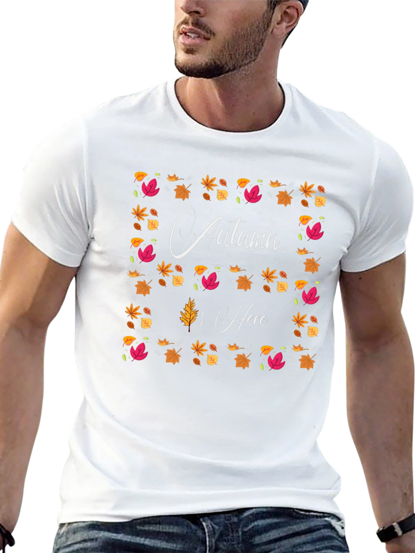 Autumn is Here T-Shirt Fall Leaf Design