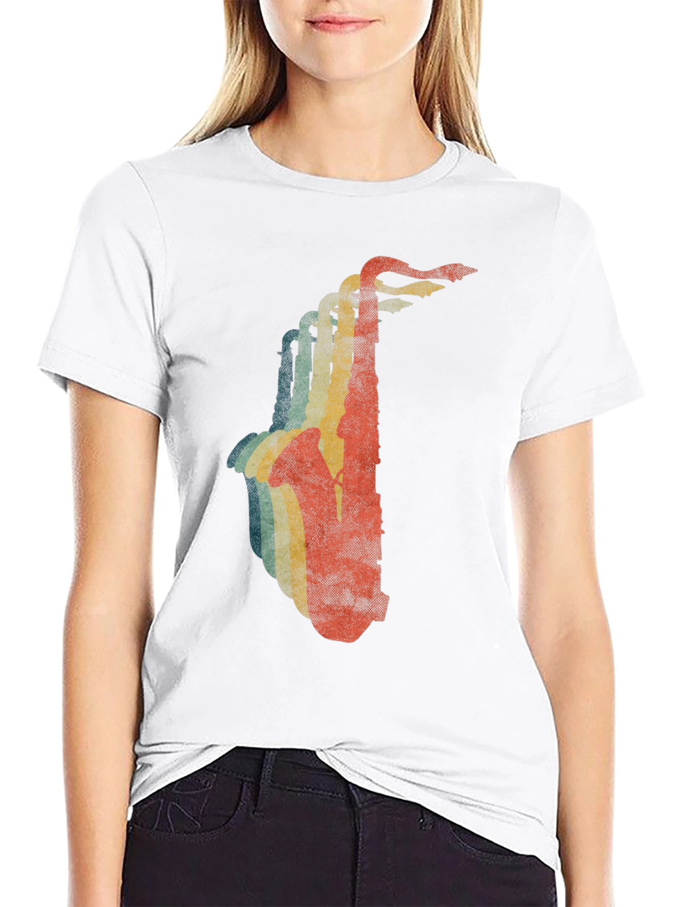 Retro Saxophone Graphic T-Shirt - Cool Music Lover Tee