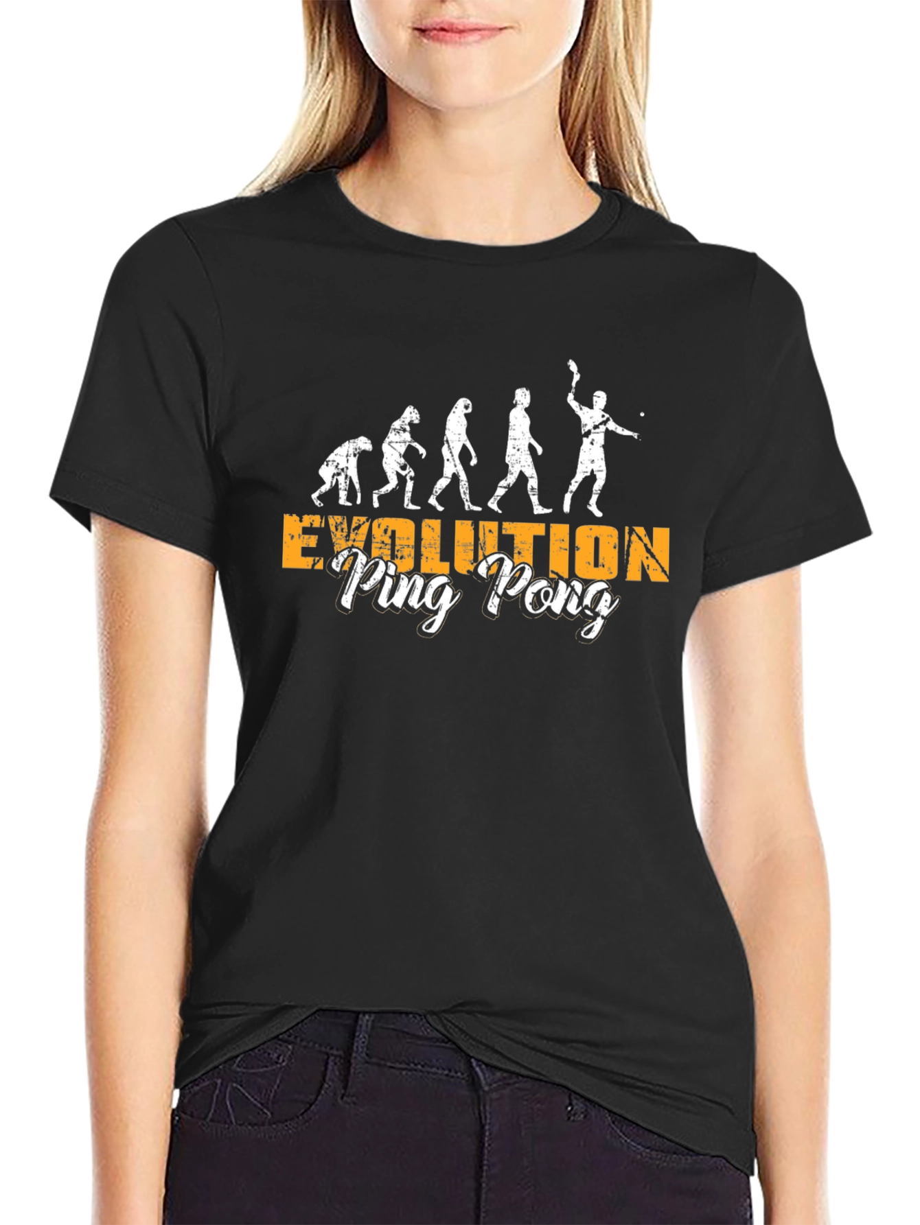 Evolution Ping Pong Black Graphic Tee