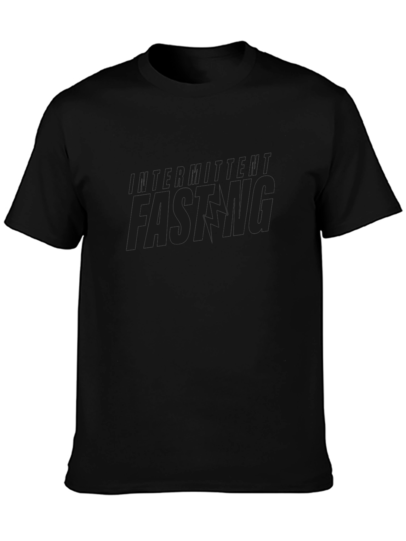 Intermittent Fasting Black Graphic Tee
