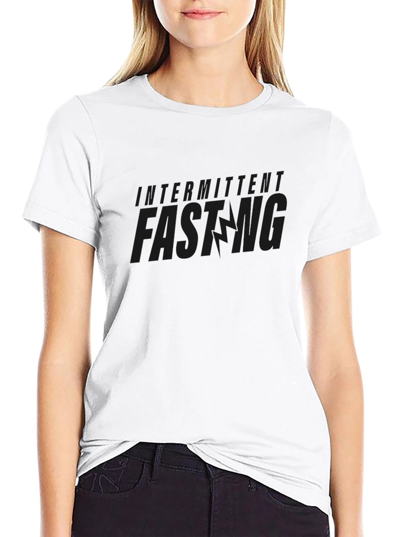 Intermittent Fasting Black Graphic Tee