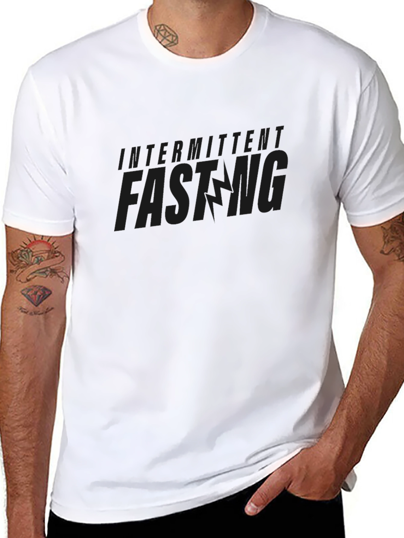 Intermittent Fasting Black Graphic Tee