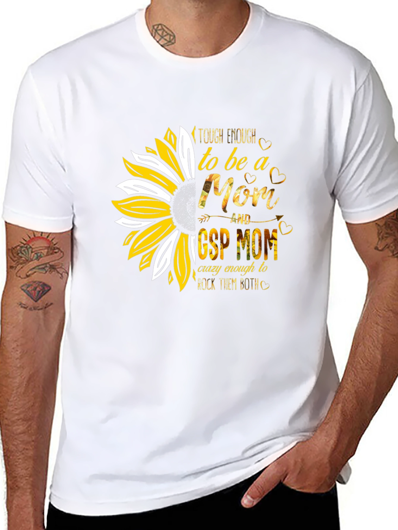 Tough Enough Mom T-Shirt: Sunflower GSP Design
