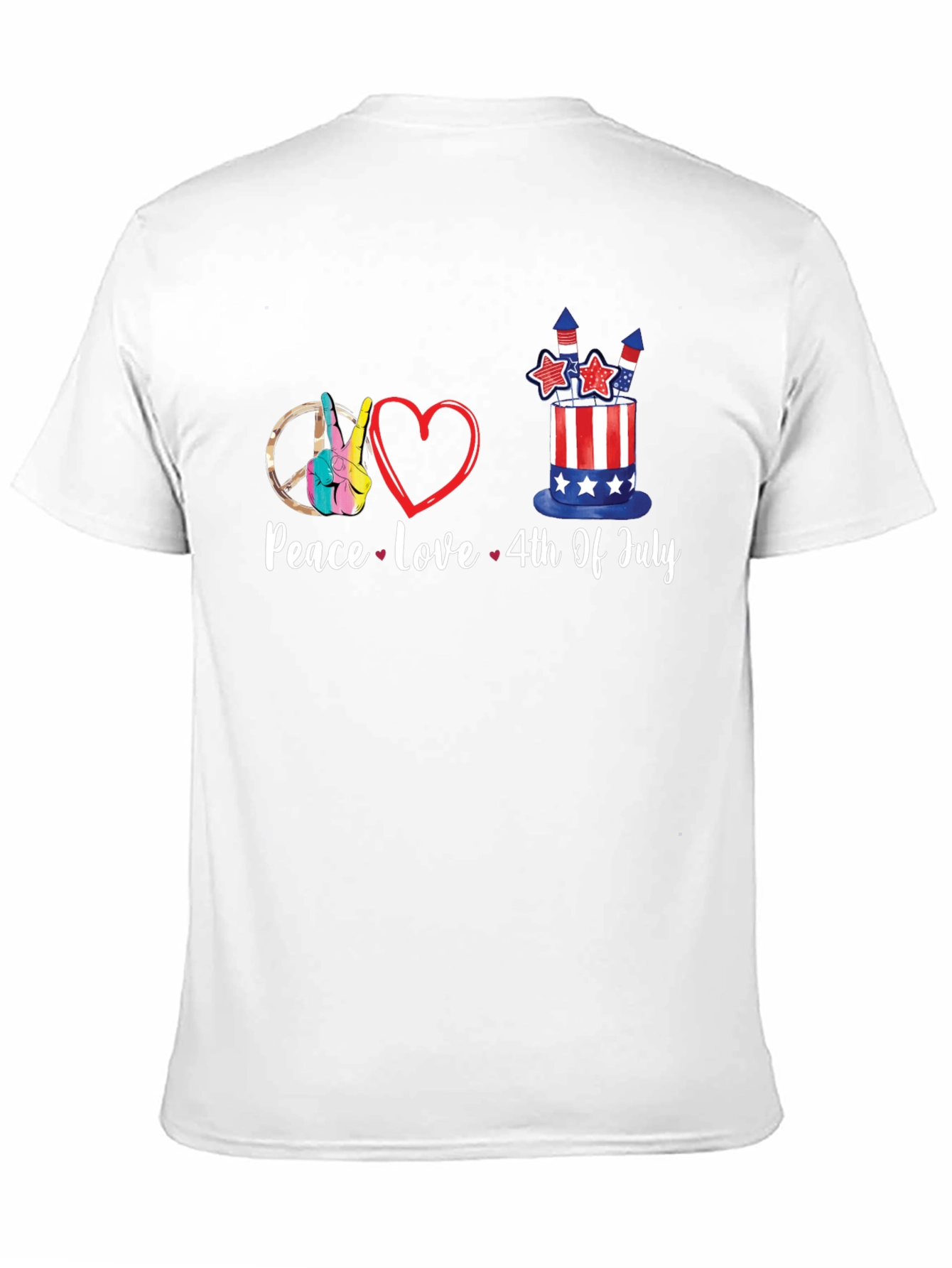Peace Love 4th Of July Graphic Tee