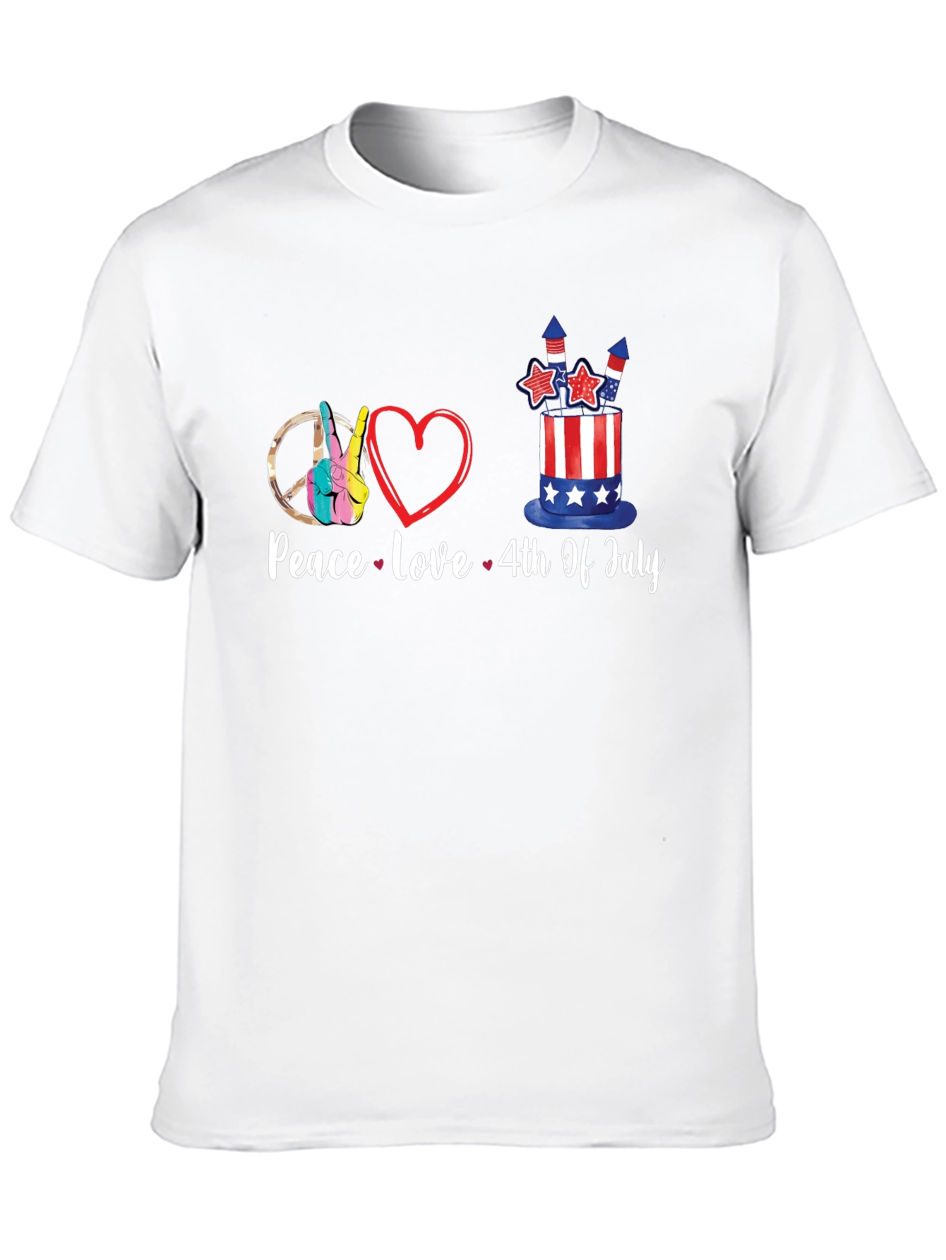 Peace Love 4th Of July Graphic Tee