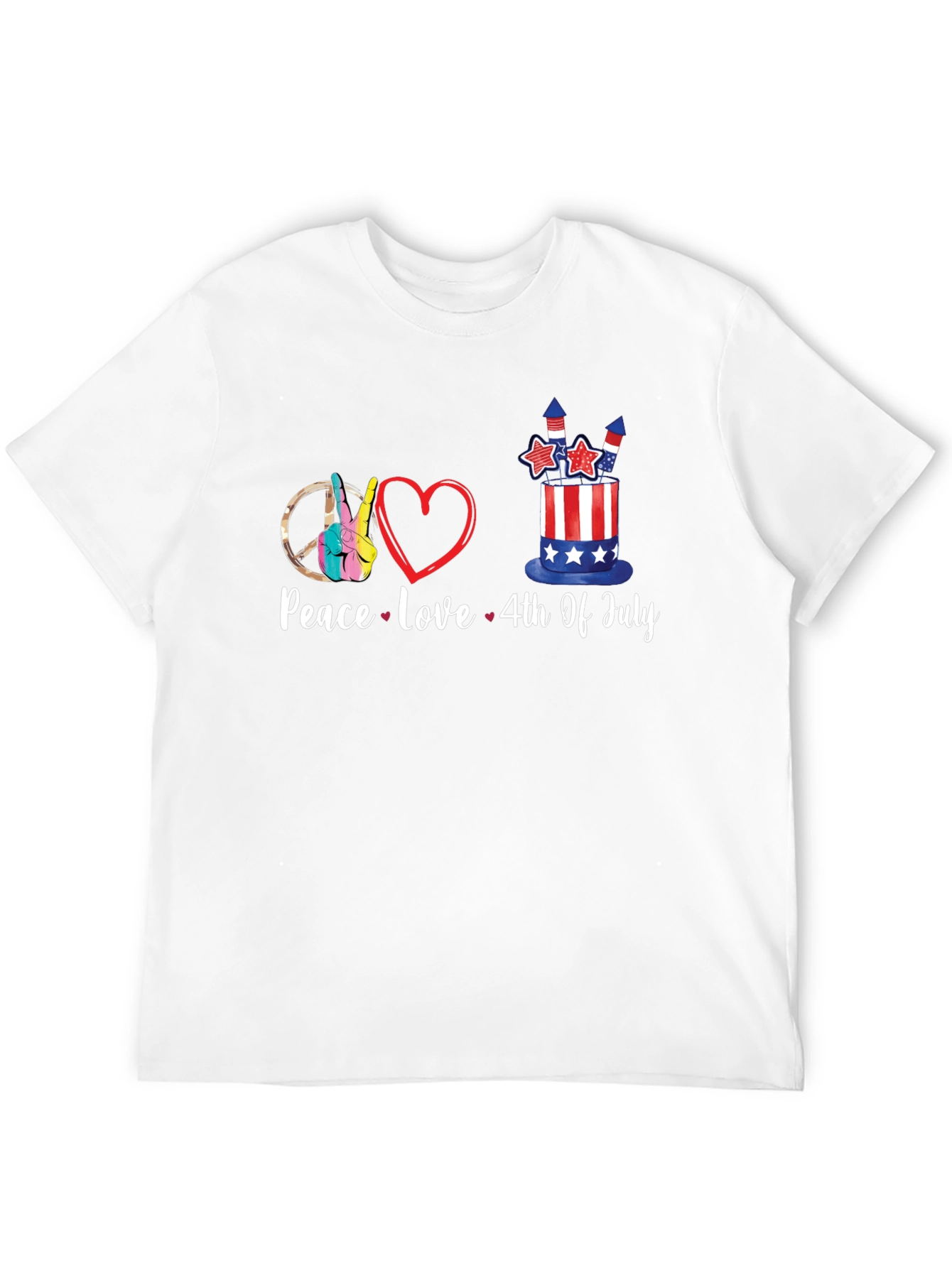 Peace Love 4th Of July Graphic Tee