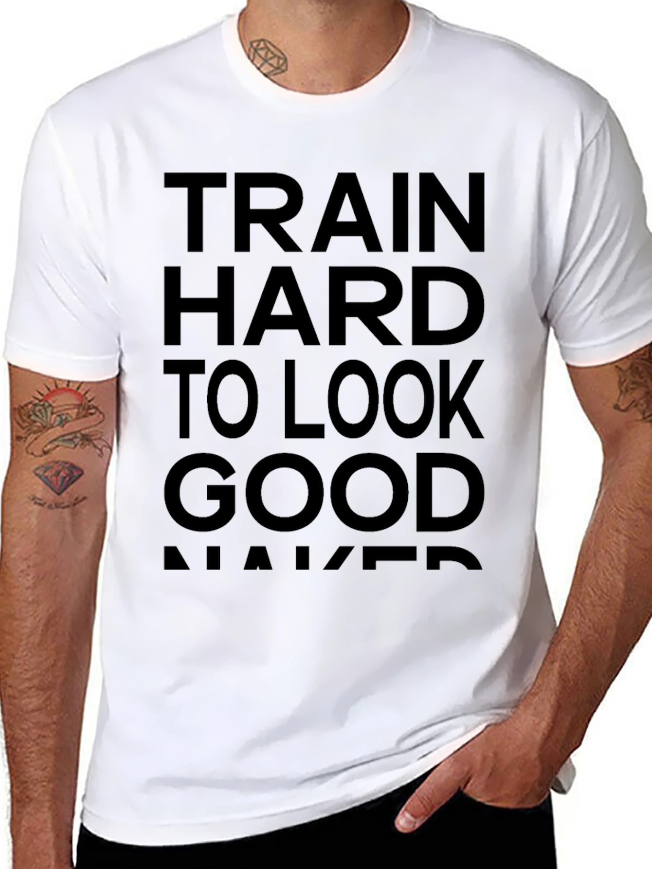 Train Hard Black Graphic Tee