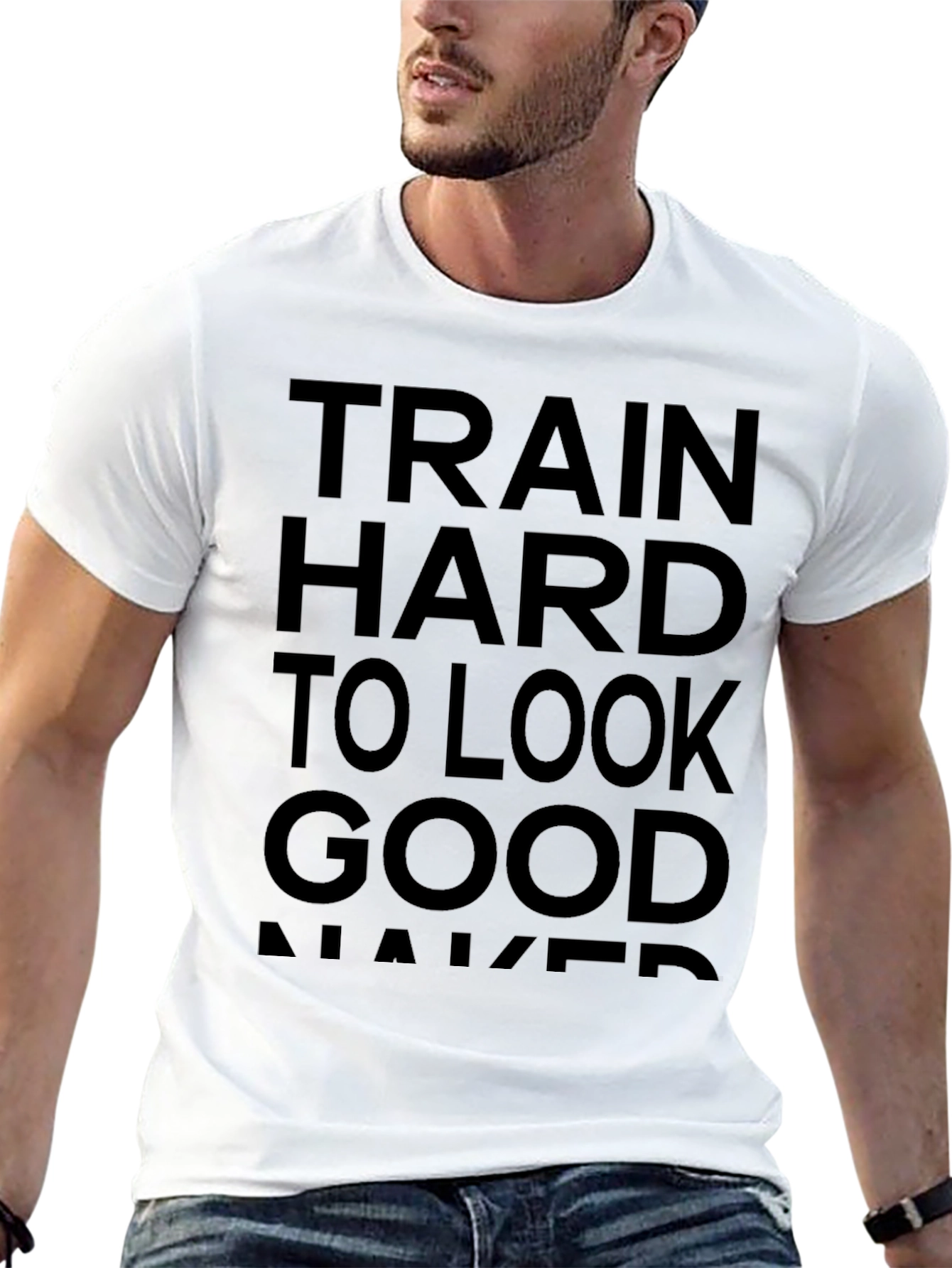 Train Hard Black Graphic Tee