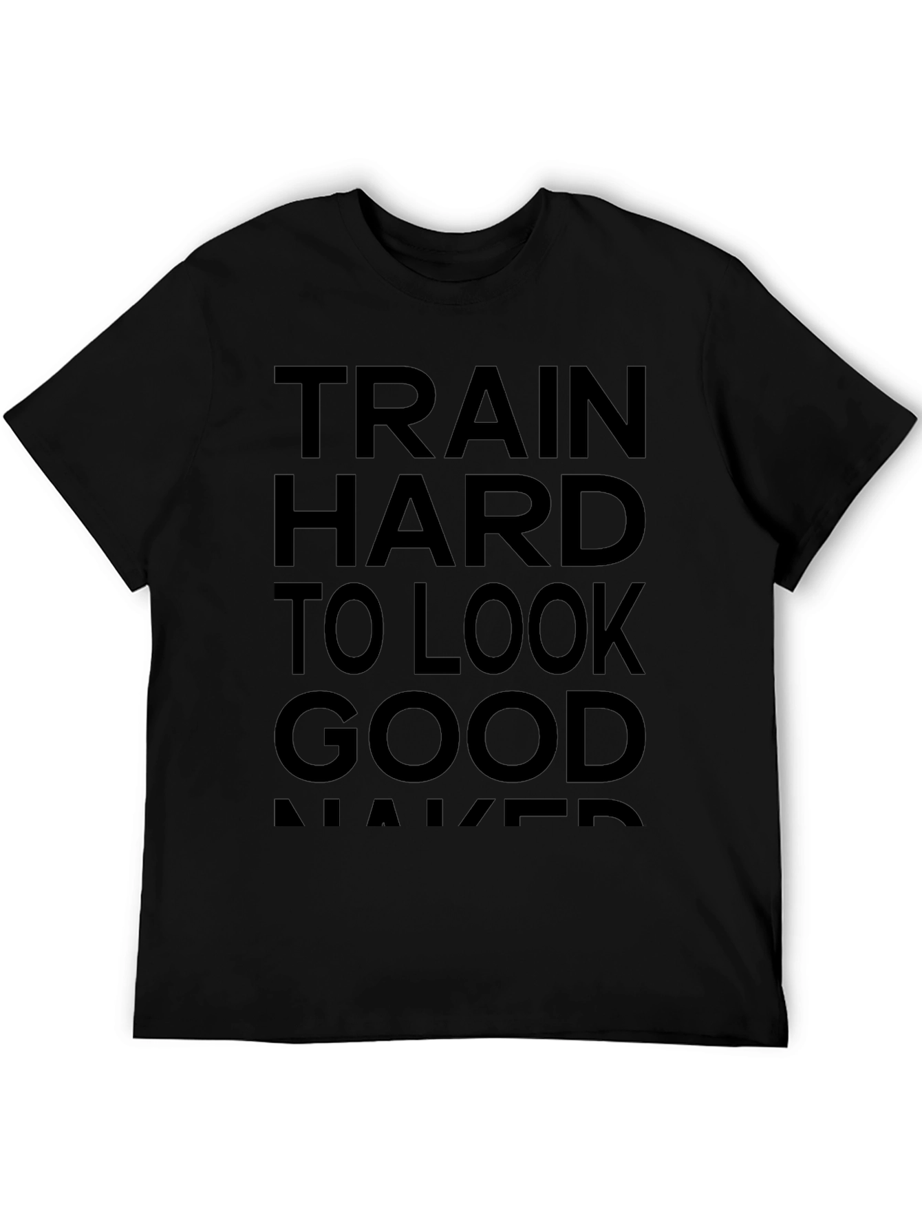 Train Hard Black Graphic Tee