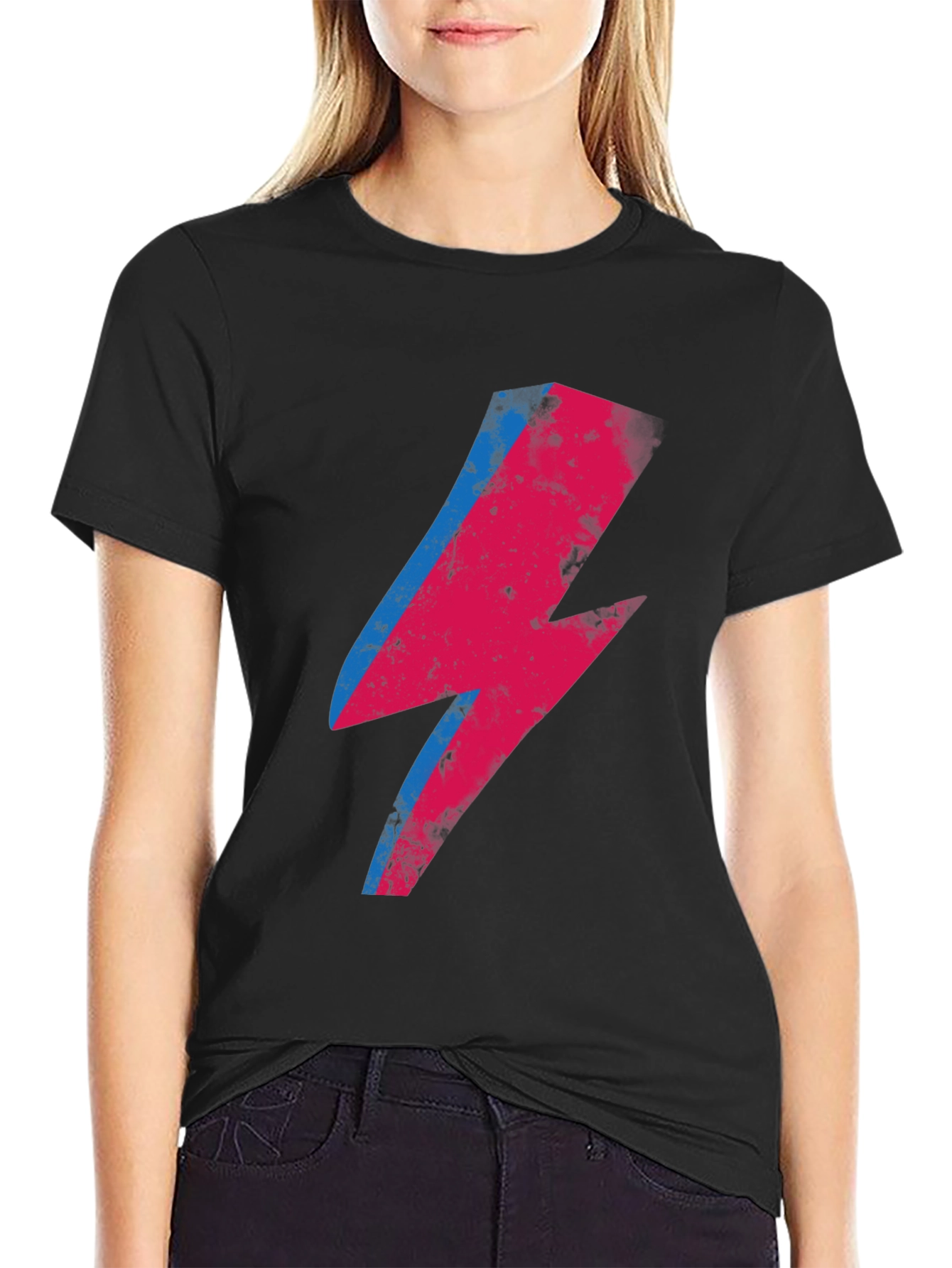 Ziggy Lightning Bolt Graphic Tee - Black