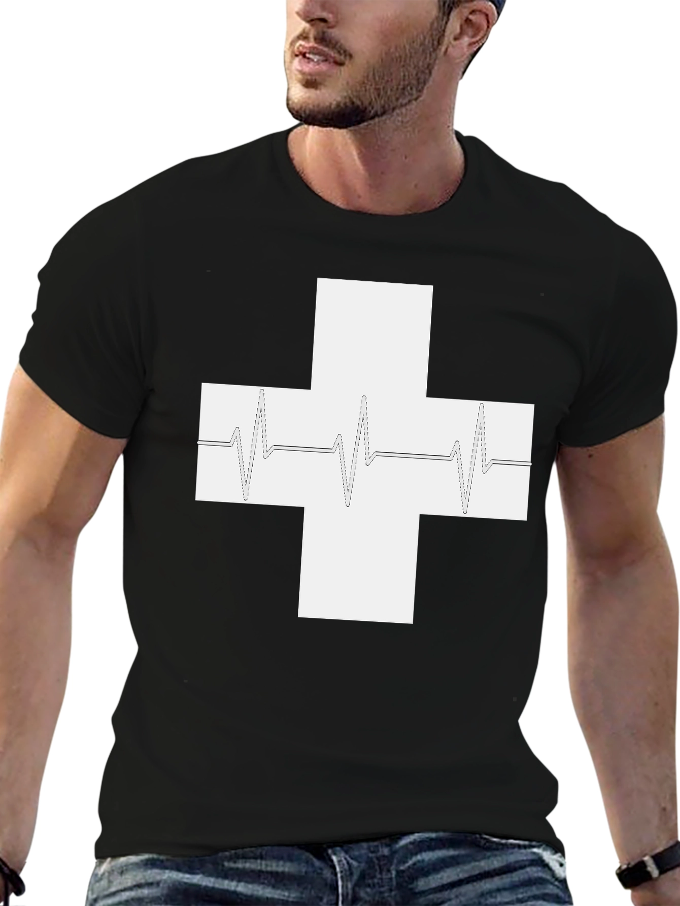 Heartbeat Cross Graphic Tee