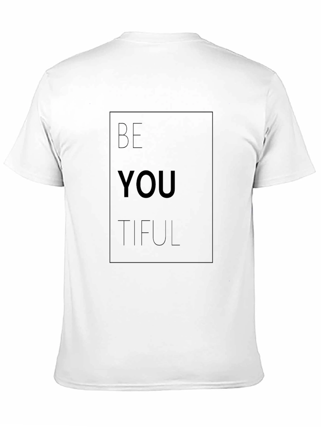 Be You Tiful Black Tee - Inspirational Graphic T-Shirt