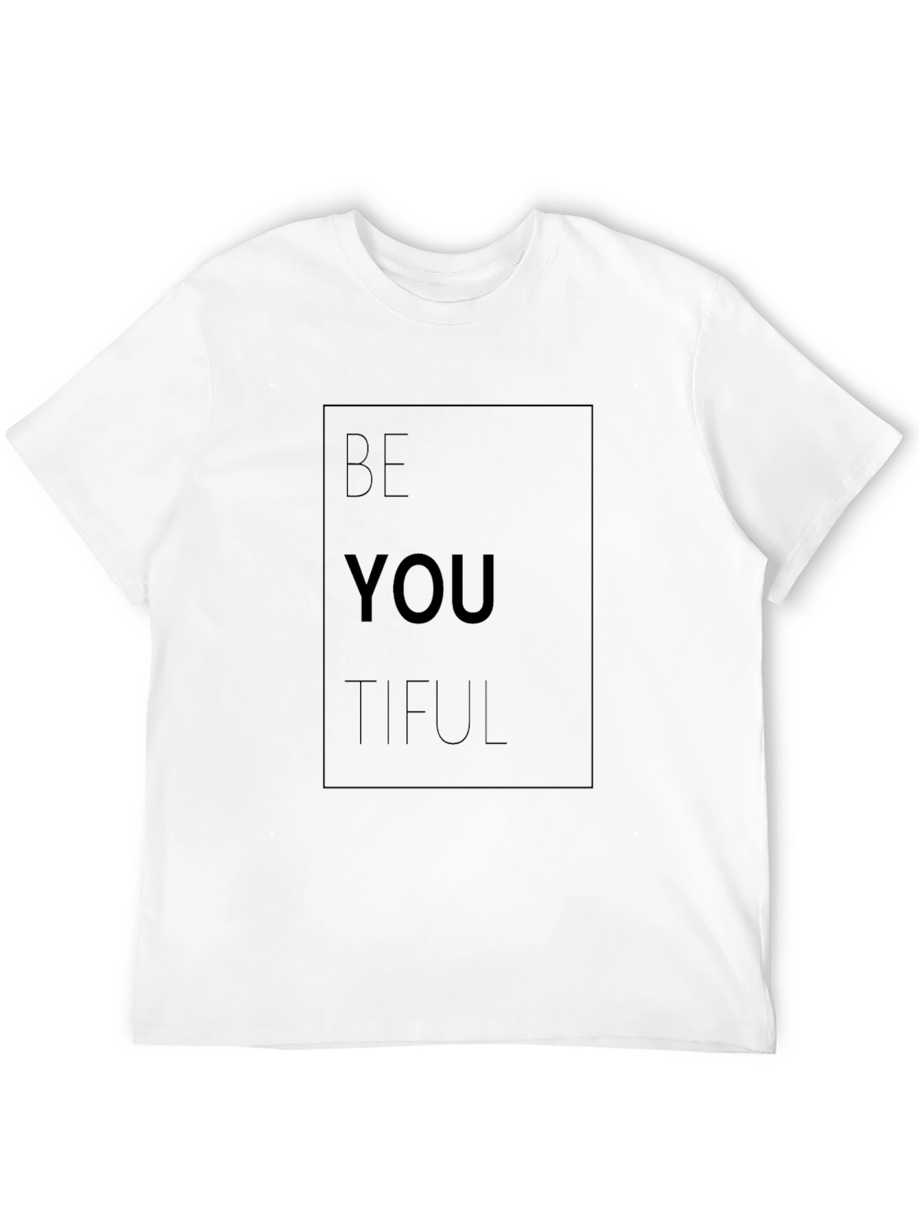 Be You Tiful Black Tee - Inspirational Graphic T-Shirt