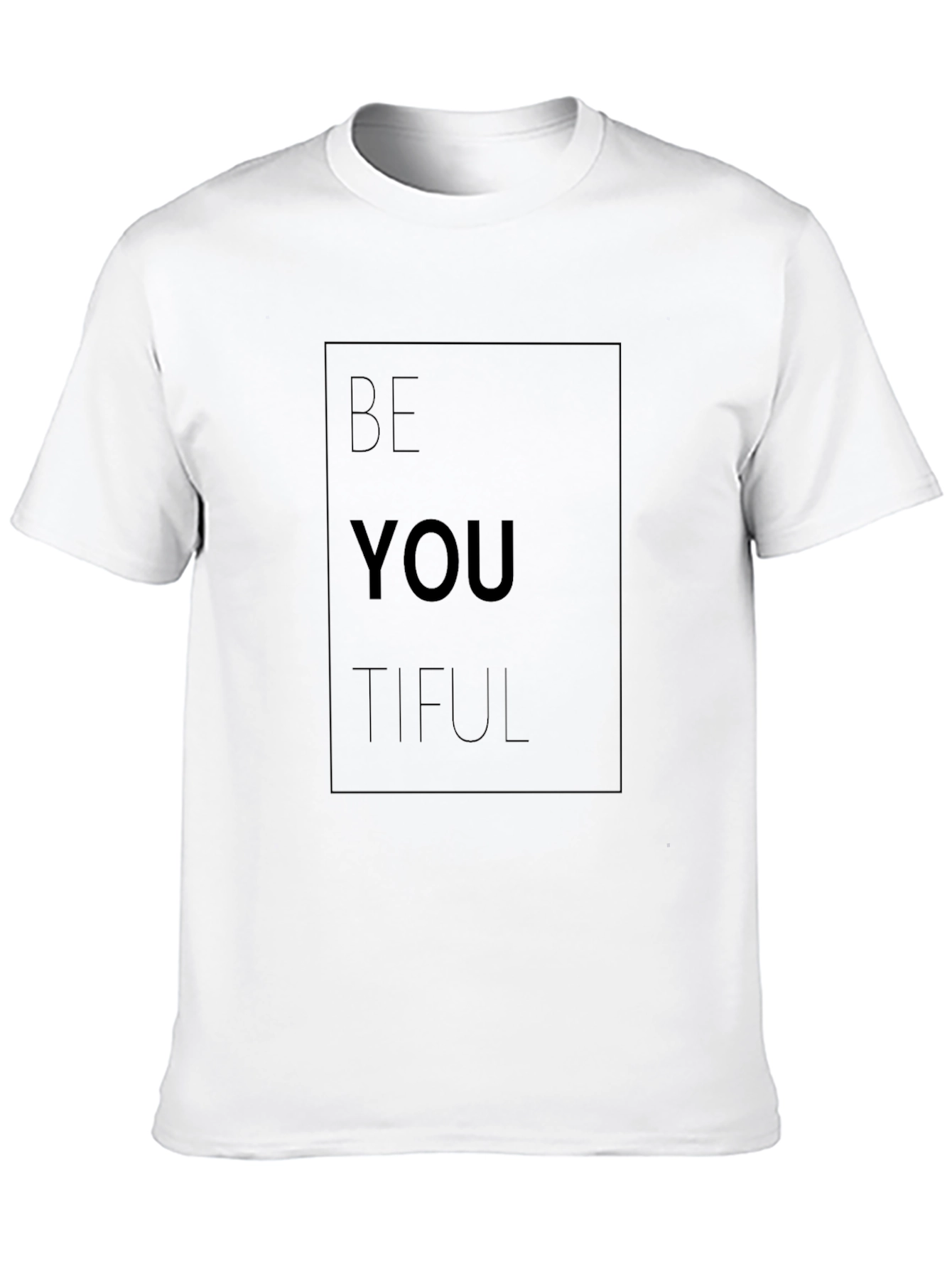 Be You Tiful Black Tee - Inspirational Graphic T-Shirt