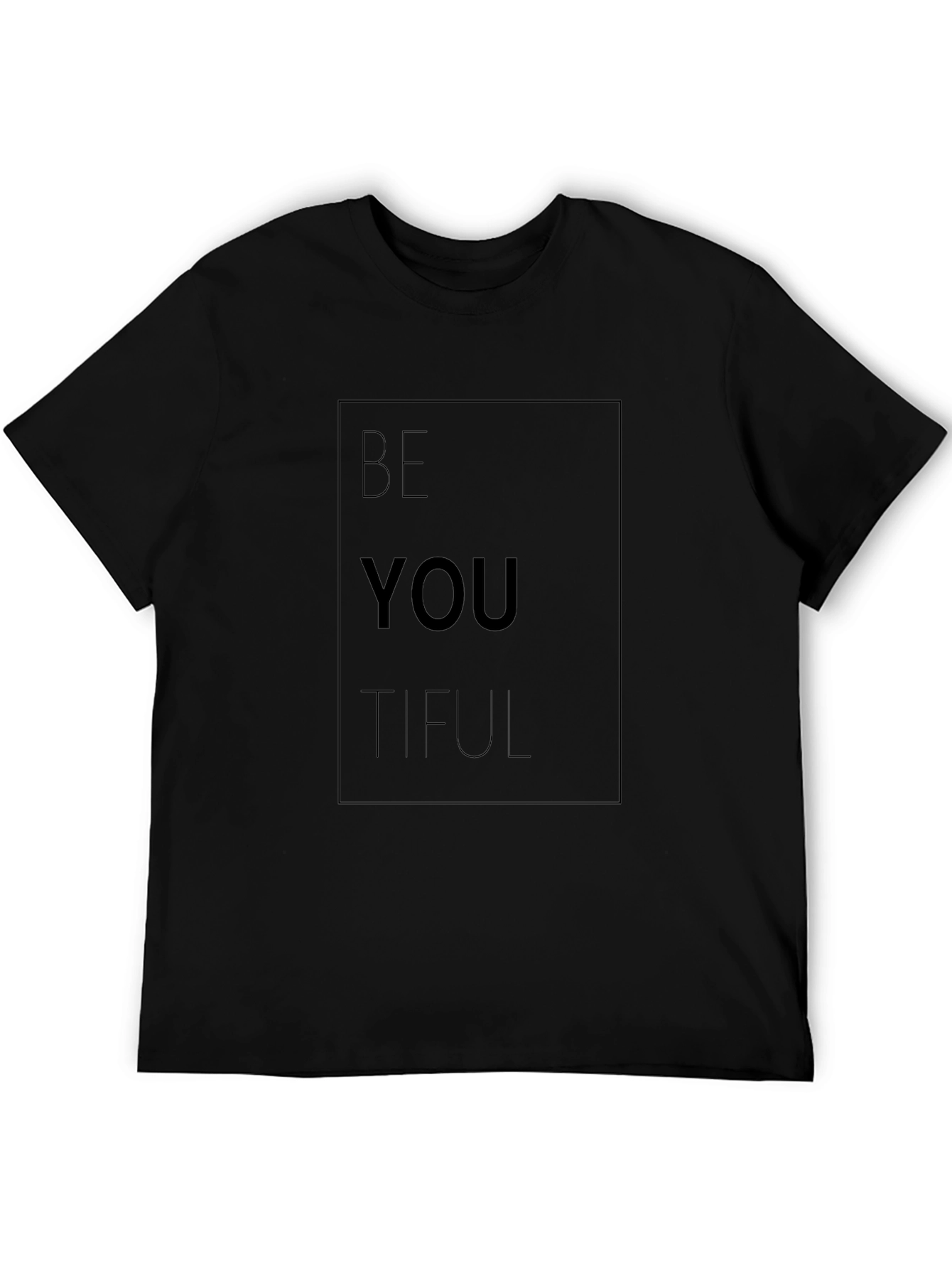 Be You Tiful Black Tee - Inspirational Graphic T-Shirt