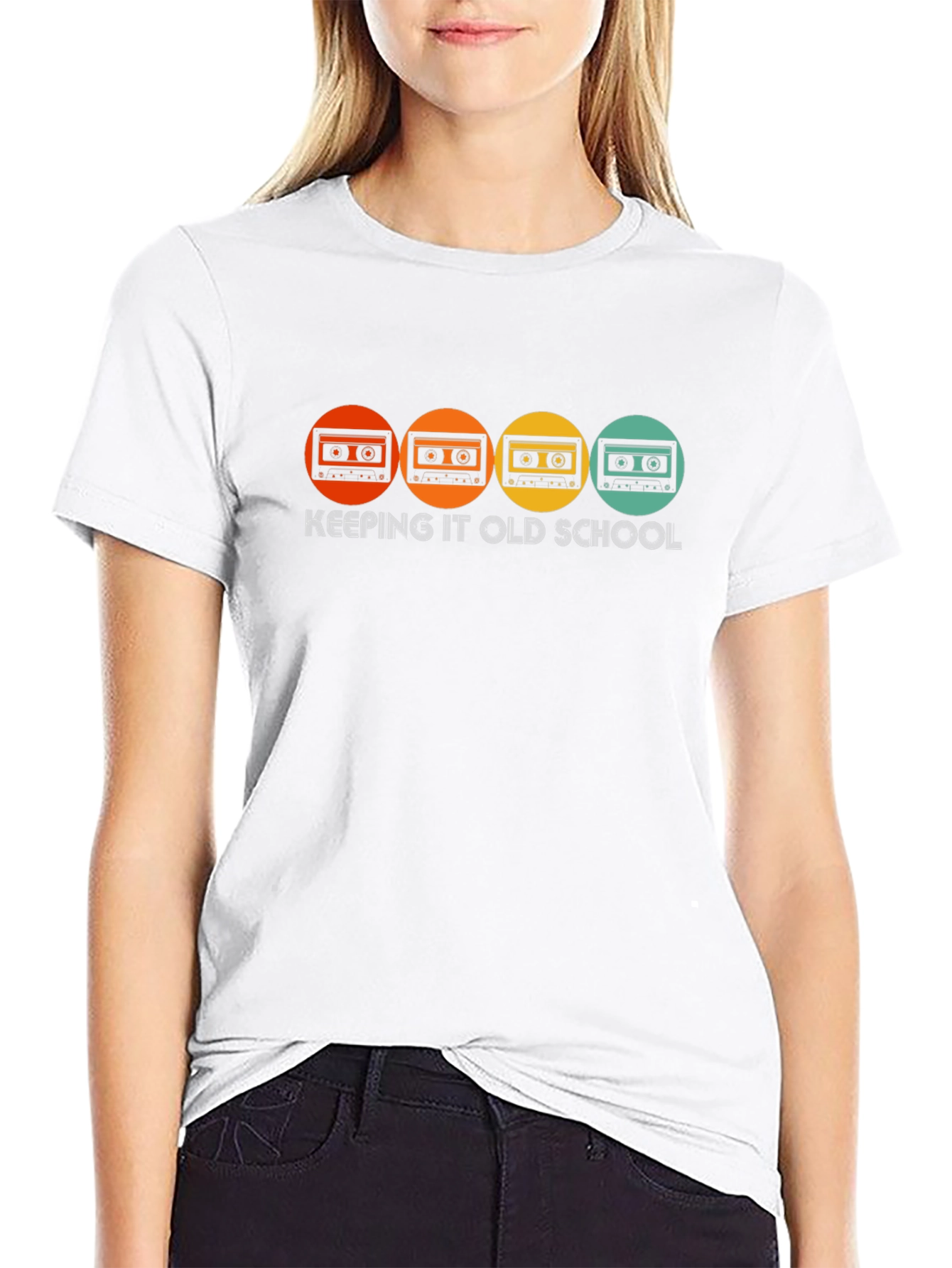 Keeping It Old School T-Shirt - Retro Cassette Design