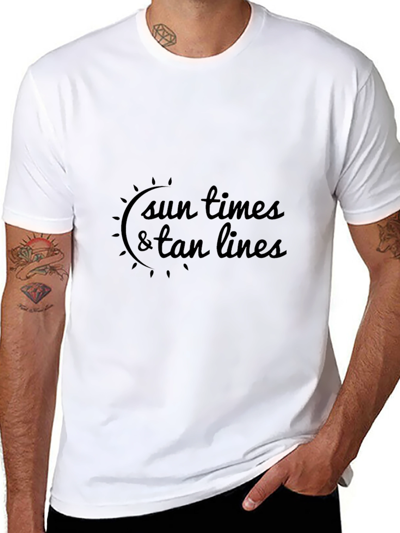 Sun Times & Tan Lines Black T-Shirt