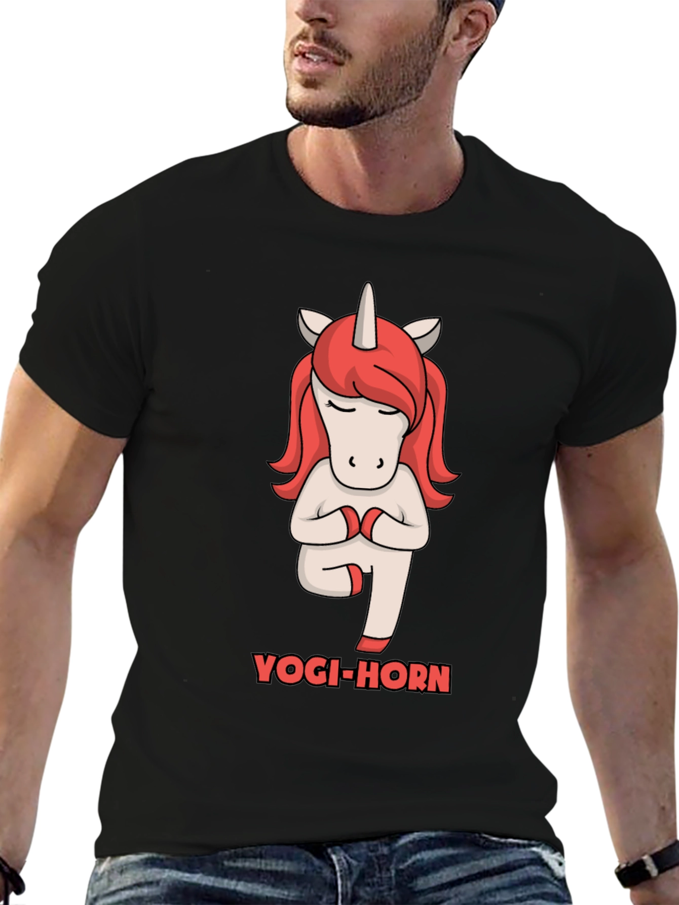 Yogi-Horn Unicorn Graphic T-Shirt