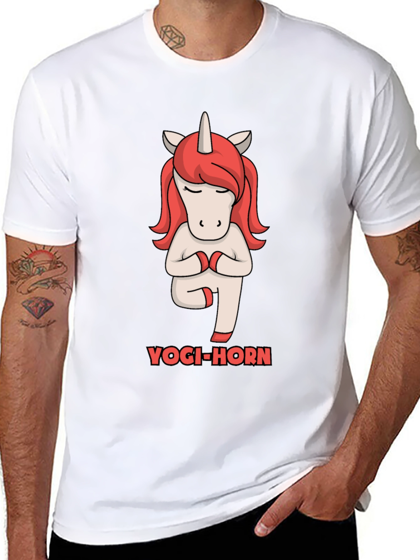Yogi-Horn Unicorn Graphic T-Shirt