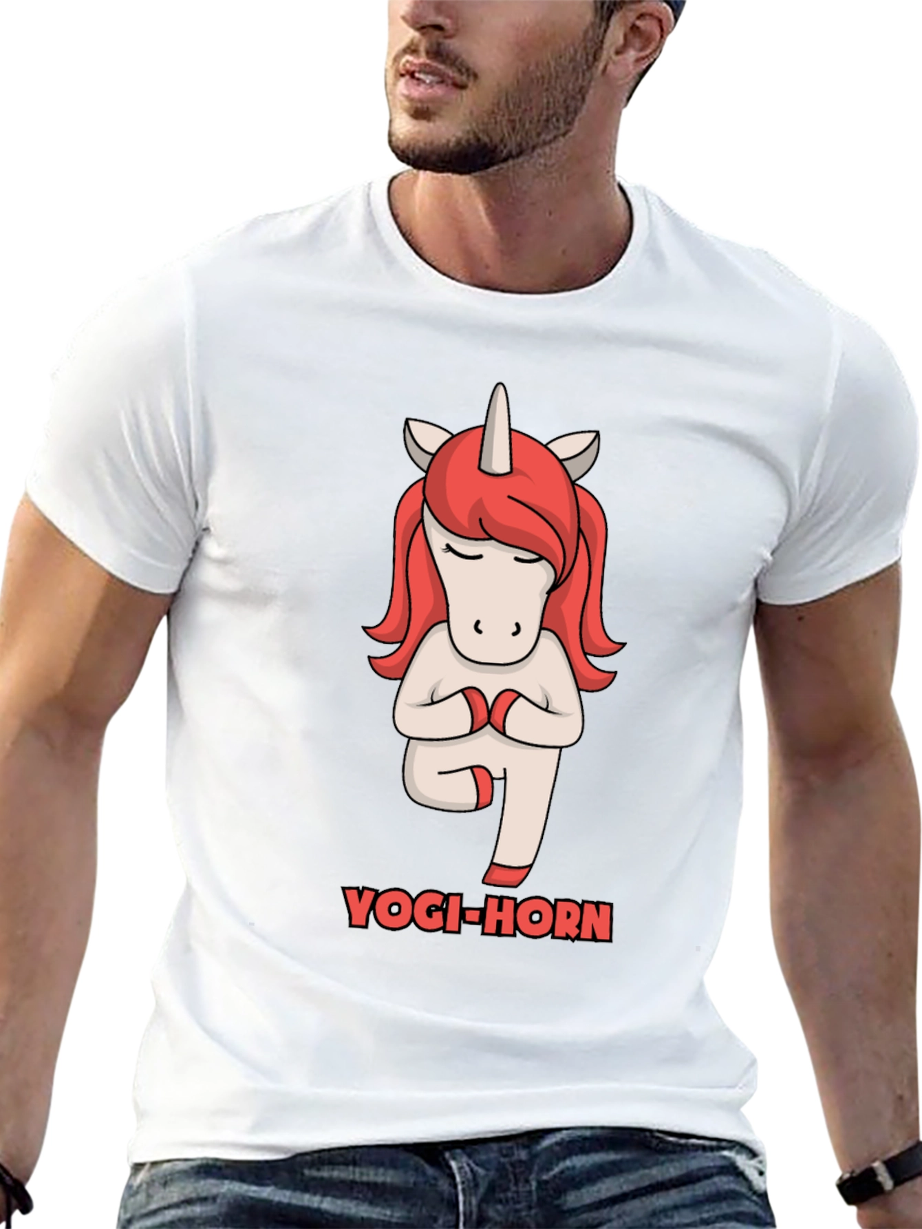 Yogi-Horn Unicorn Graphic T-Shirt