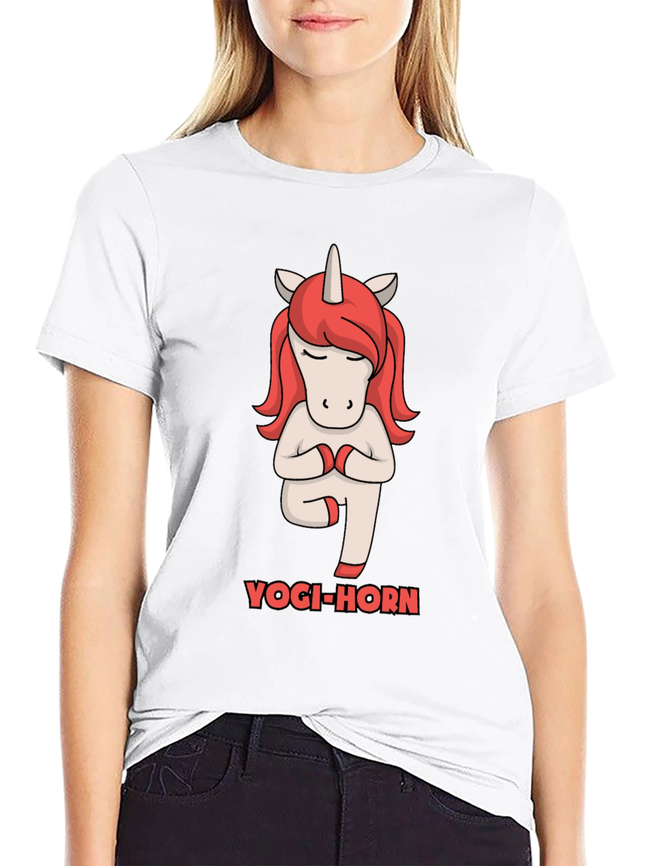 Yogi-Horn Unicorn Graphic T-Shirt