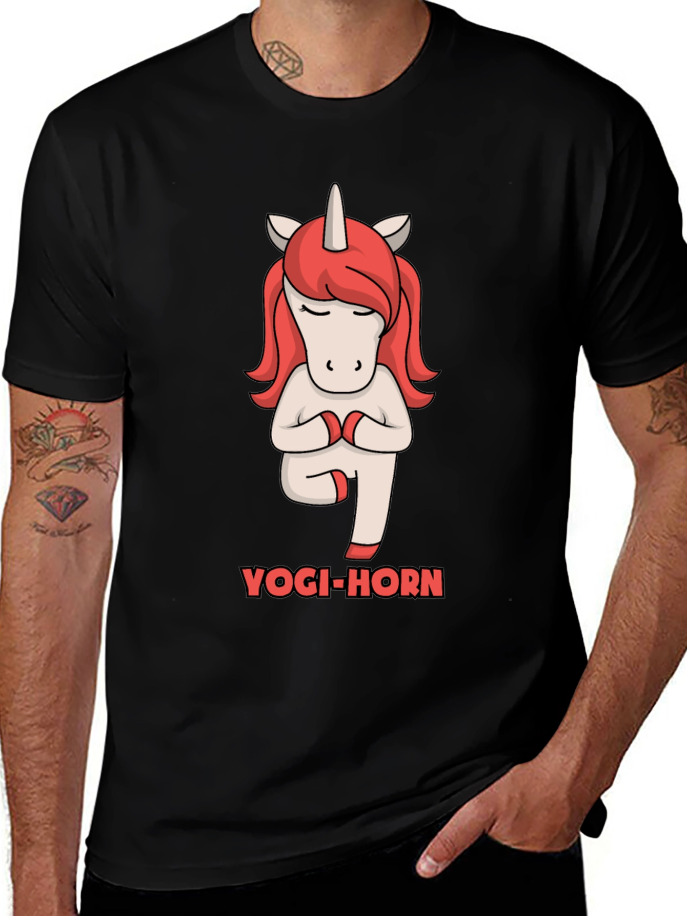 Yogi-Horn Unicorn Graphic T-Shirt
