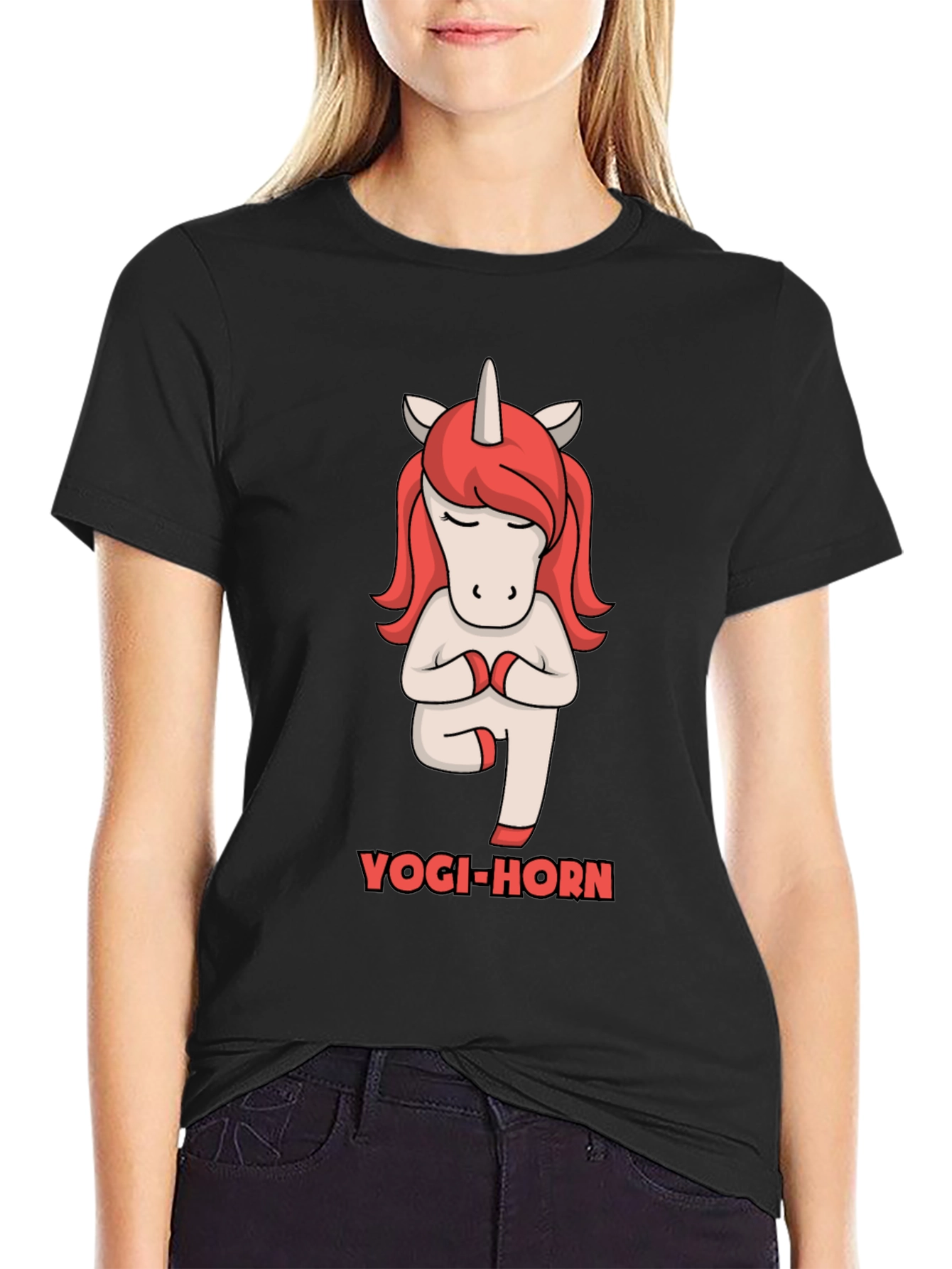 Yogi-Horn Unicorn Graphic T-Shirt