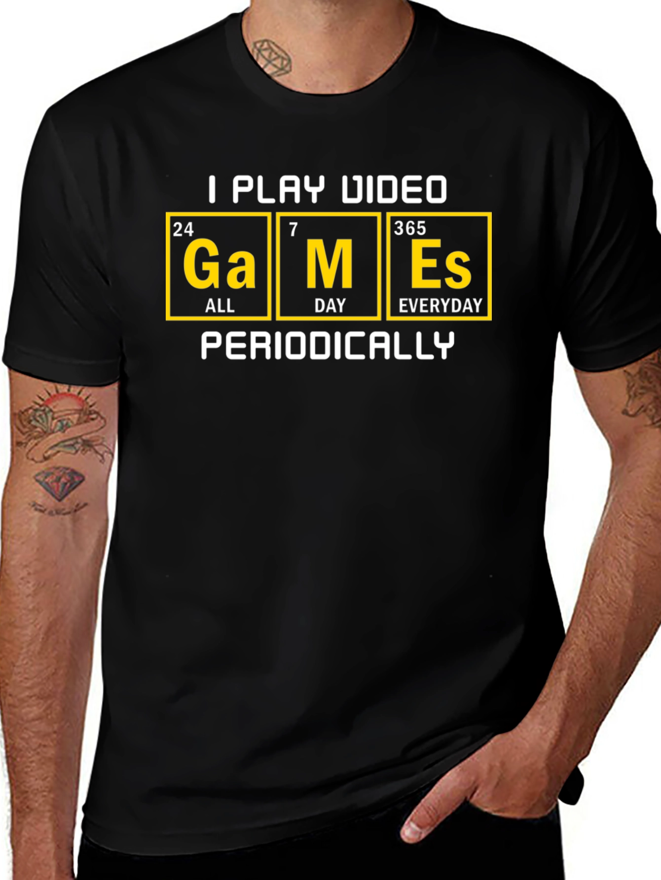 Periodic Table Gamer T-Shirt - I Play Video Games