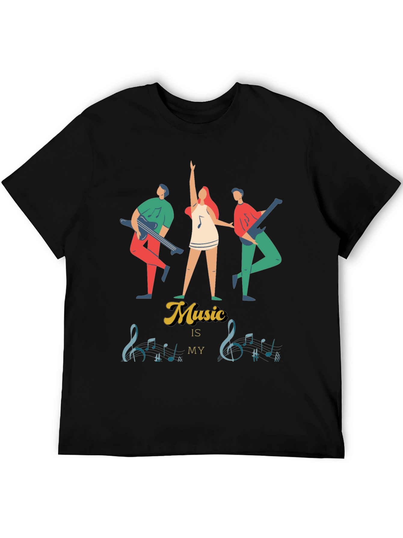 Music Is My Life T-Shirt: Stylish Musician Graphic Tee