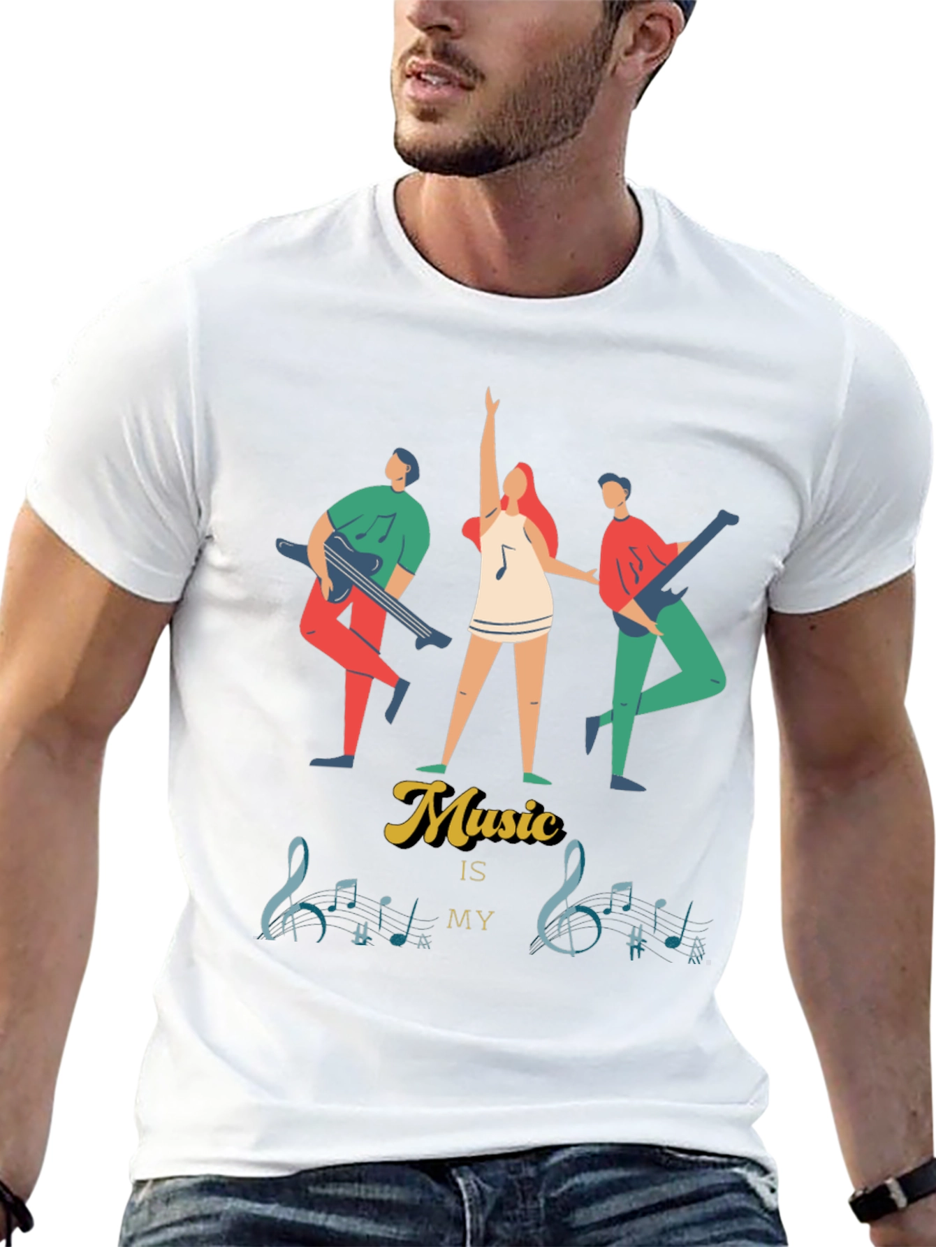 Music Is My Life T-Shirt: Stylish Musician Graphic Tee