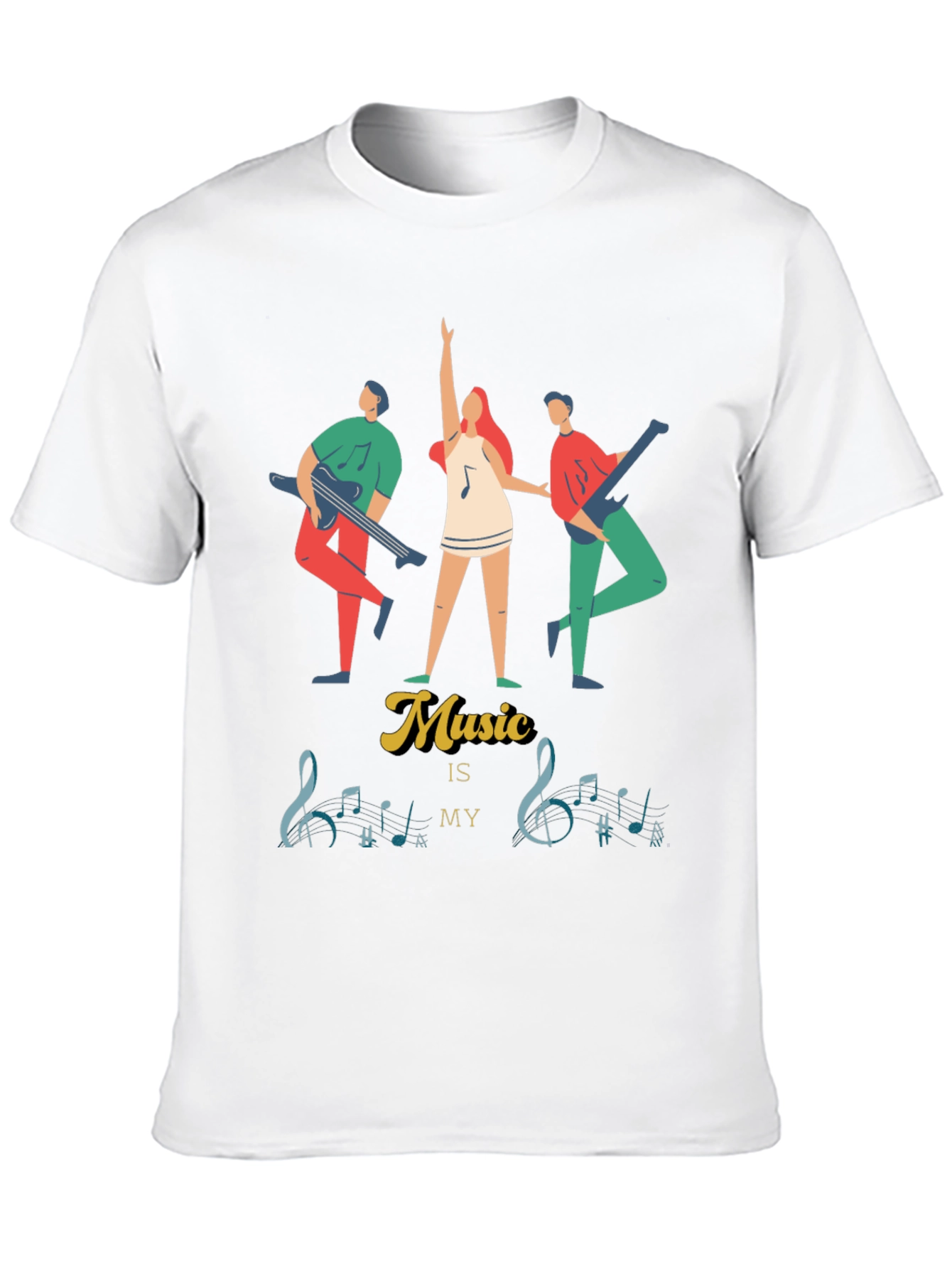 Music Is My Life T-Shirt: Stylish Musician Graphic Tee