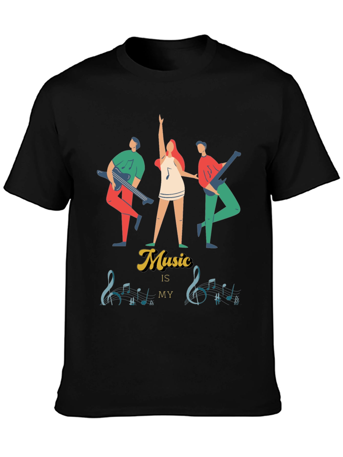 Music Is My Life T-Shirt: Stylish Musician Graphic Tee