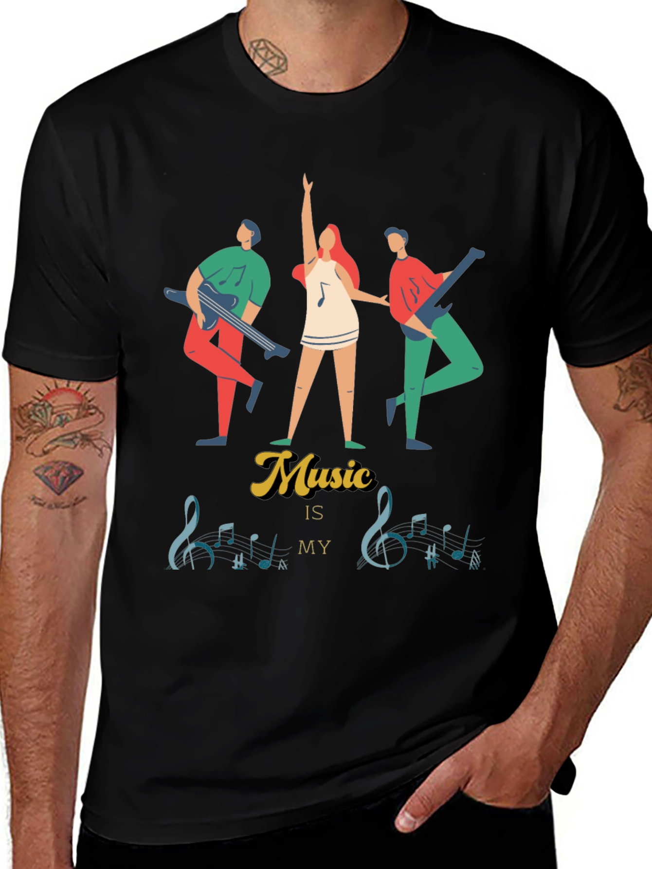 Music Is My Life T-Shirt: Stylish Musician Graphic Tee