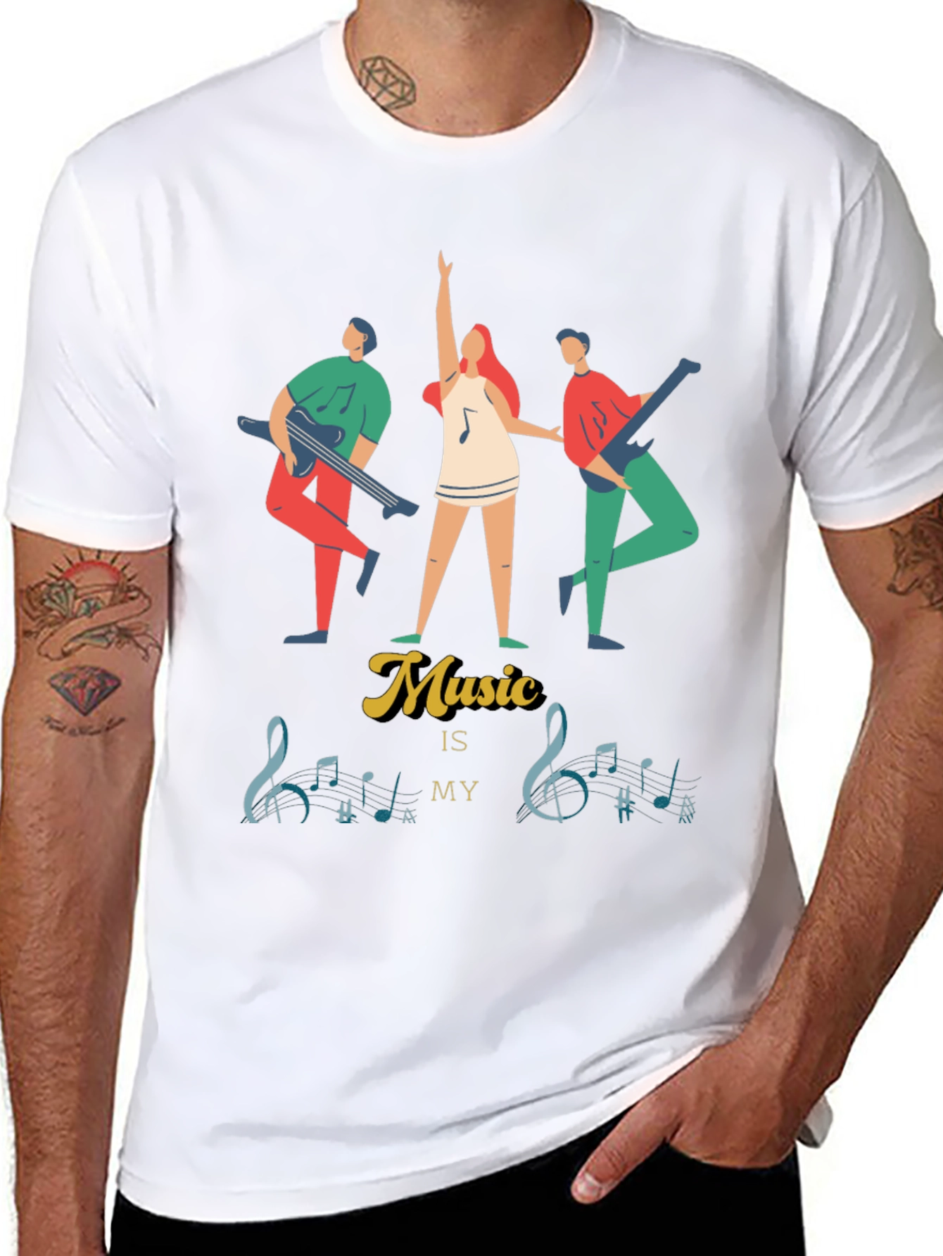 Music Is My Life T-Shirt: Stylish Musician Graphic Tee