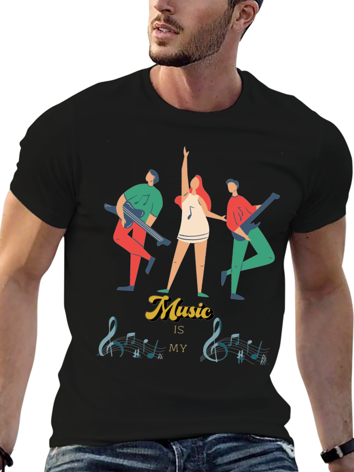 Music Is My Life T-Shirt: Stylish Musician Graphic Tee