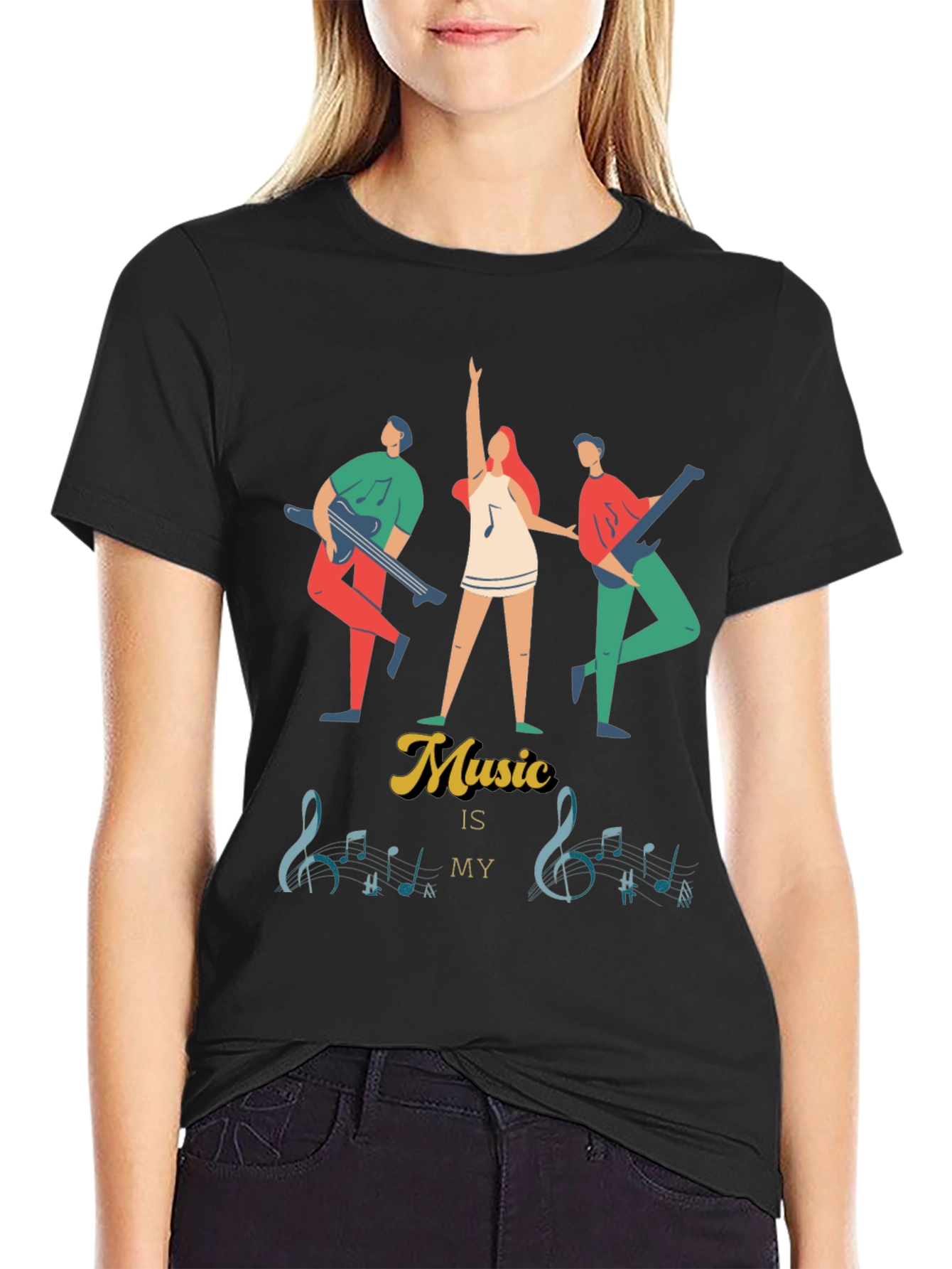Music Is My Life T-Shirt: Stylish Musician Graphic Tee