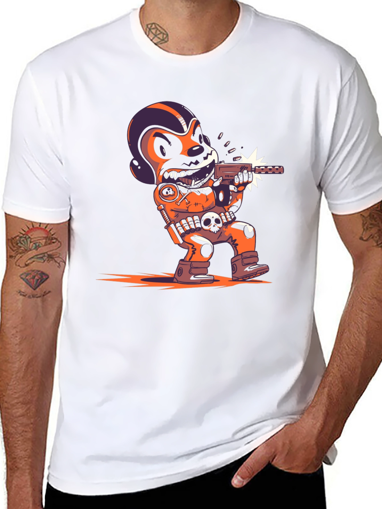 Skull Soldier Graphic T-Shirt