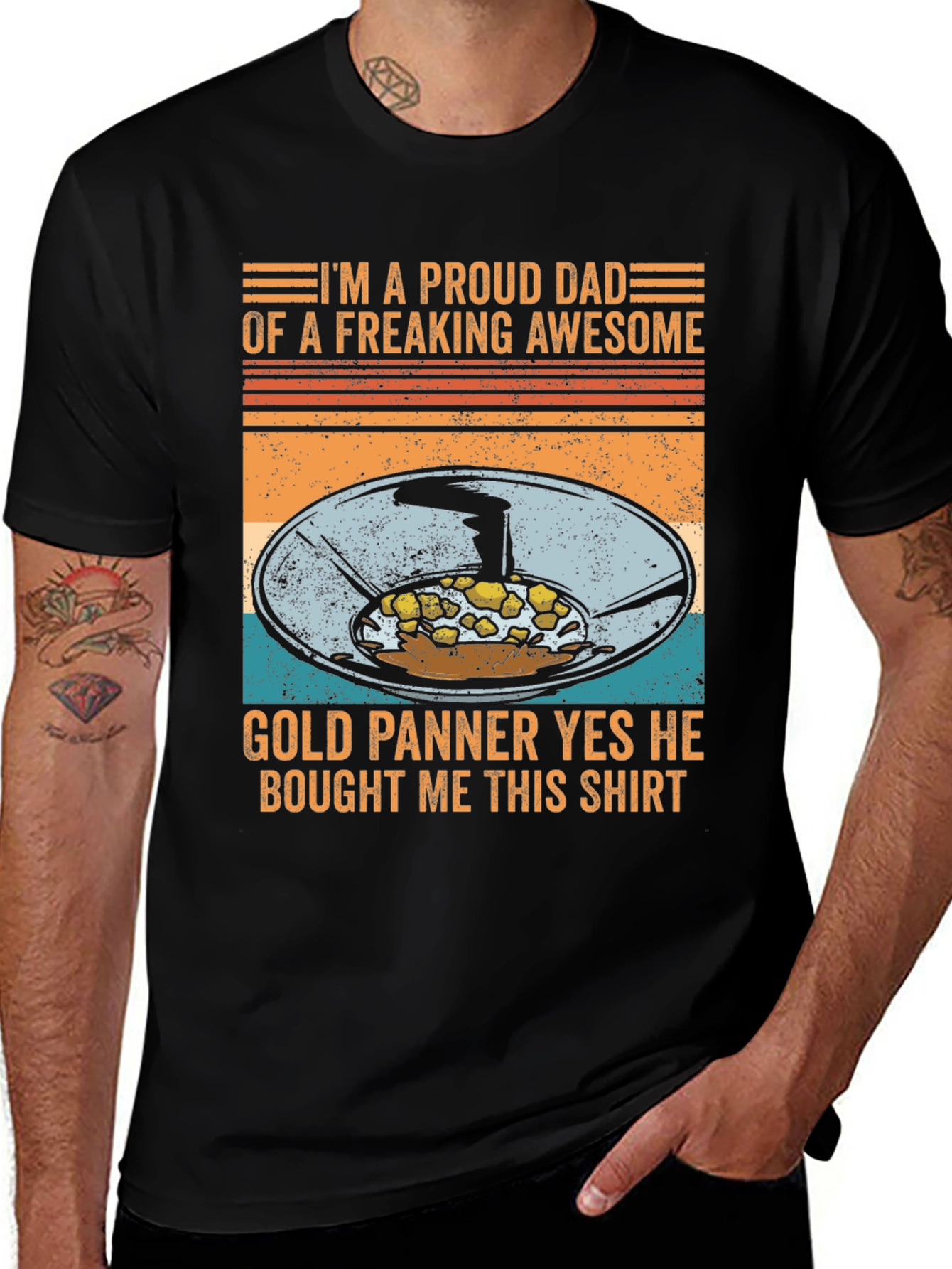 Proud Dad of a Gold Panner Graphic Tee