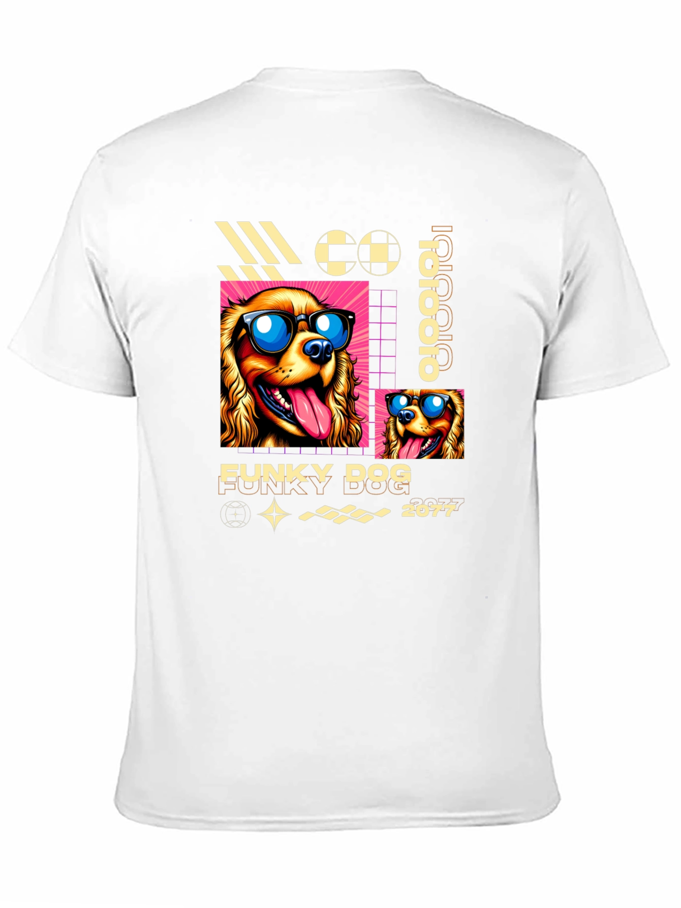 Funky Dog Graphic T-Shirt - Cool Canine Design
