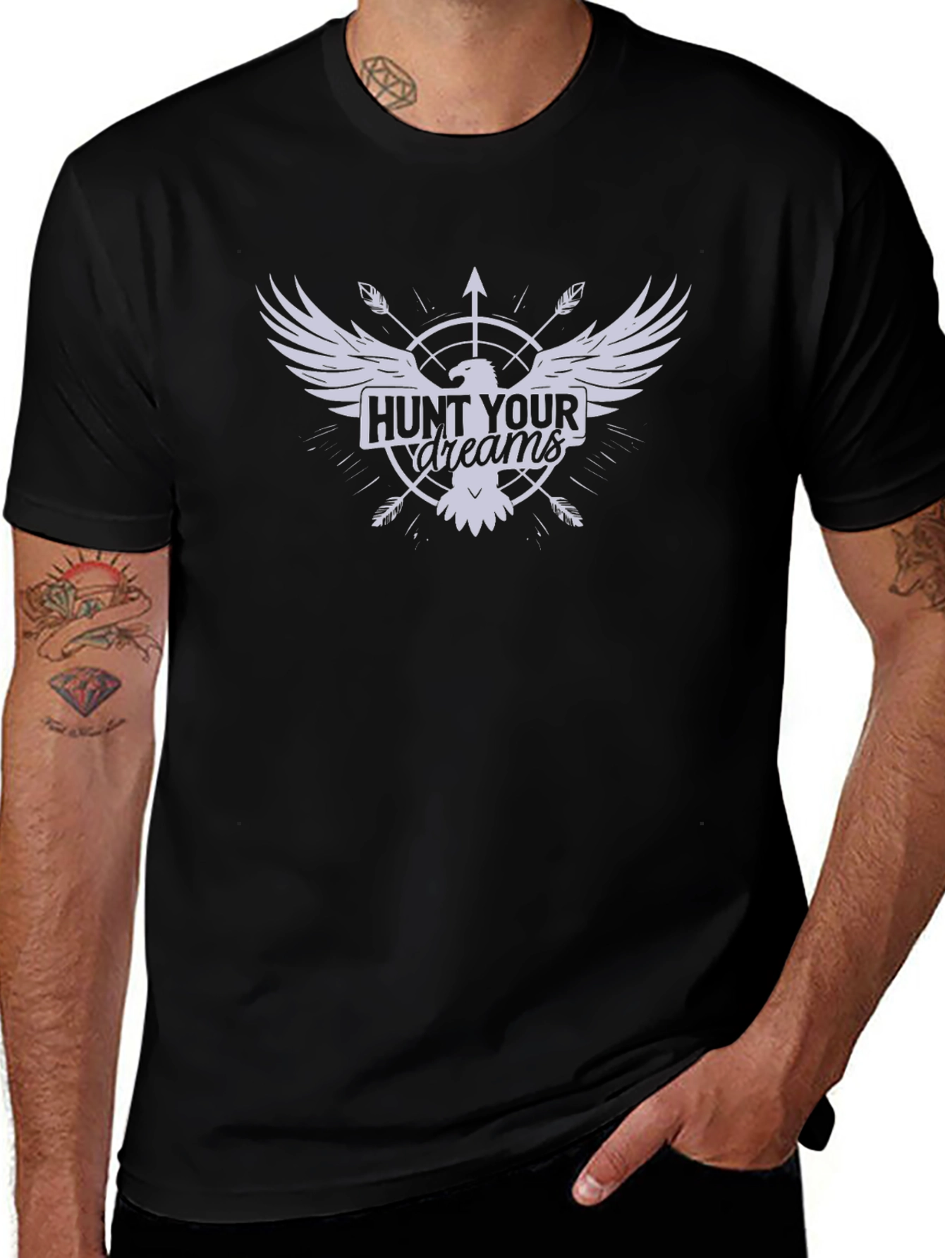 Hunt Your Dreams Graphic Tee - Black