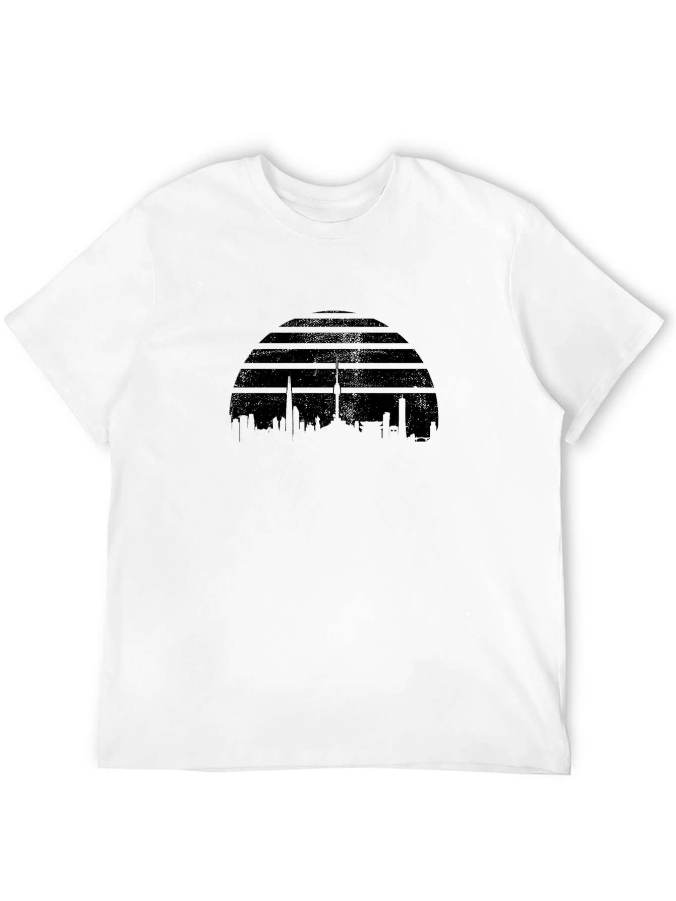 Retro Skyline T-Shirt - Black Graphic Tee