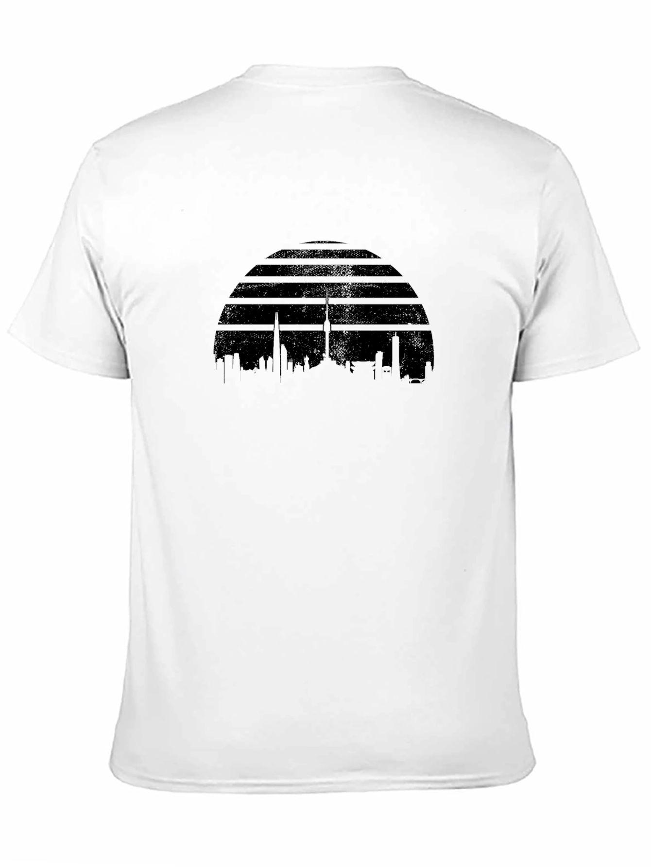 Retro Skyline T-Shirt - Black Graphic Tee