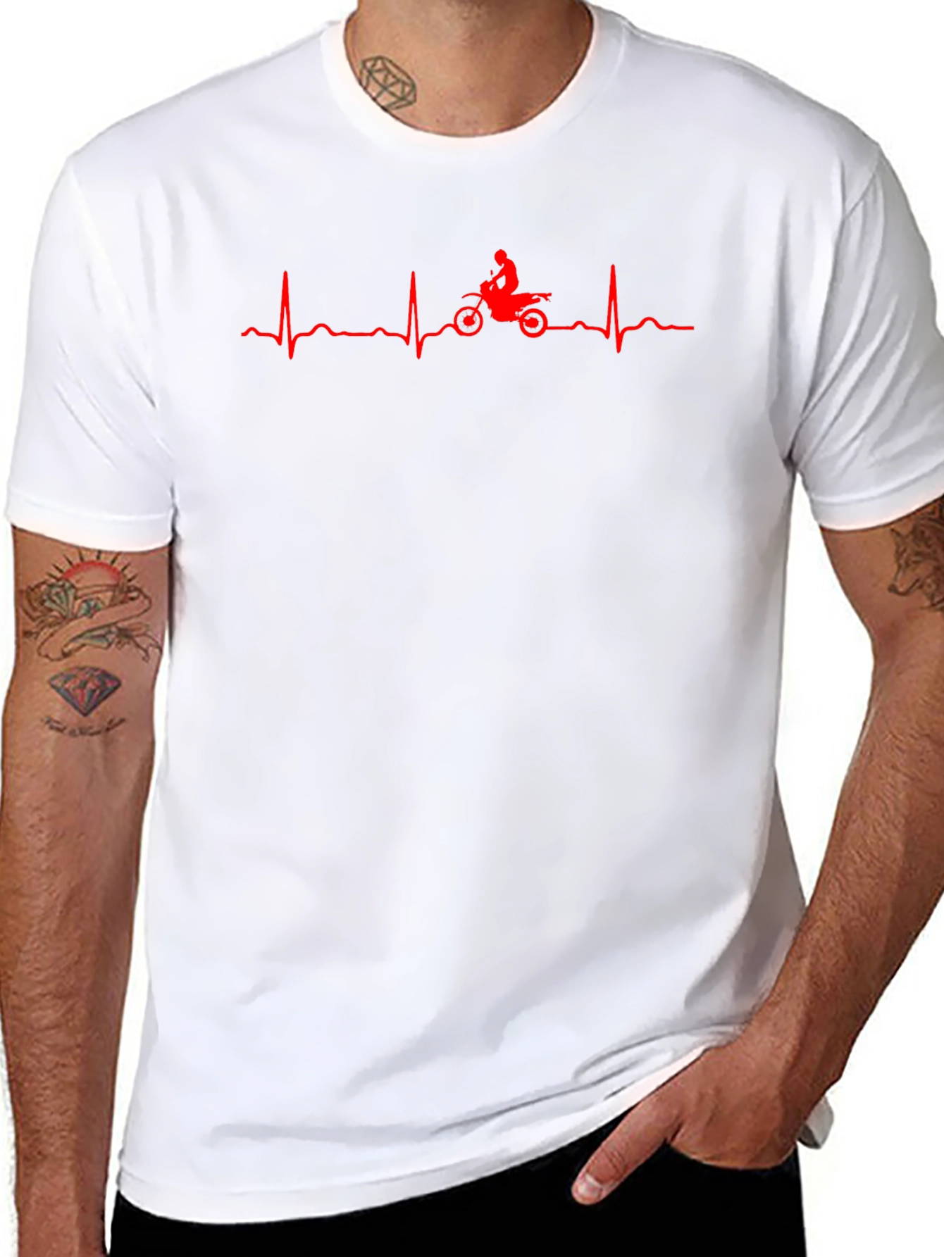 Motorcycle Heartbeat T-Shirt - Biker Life